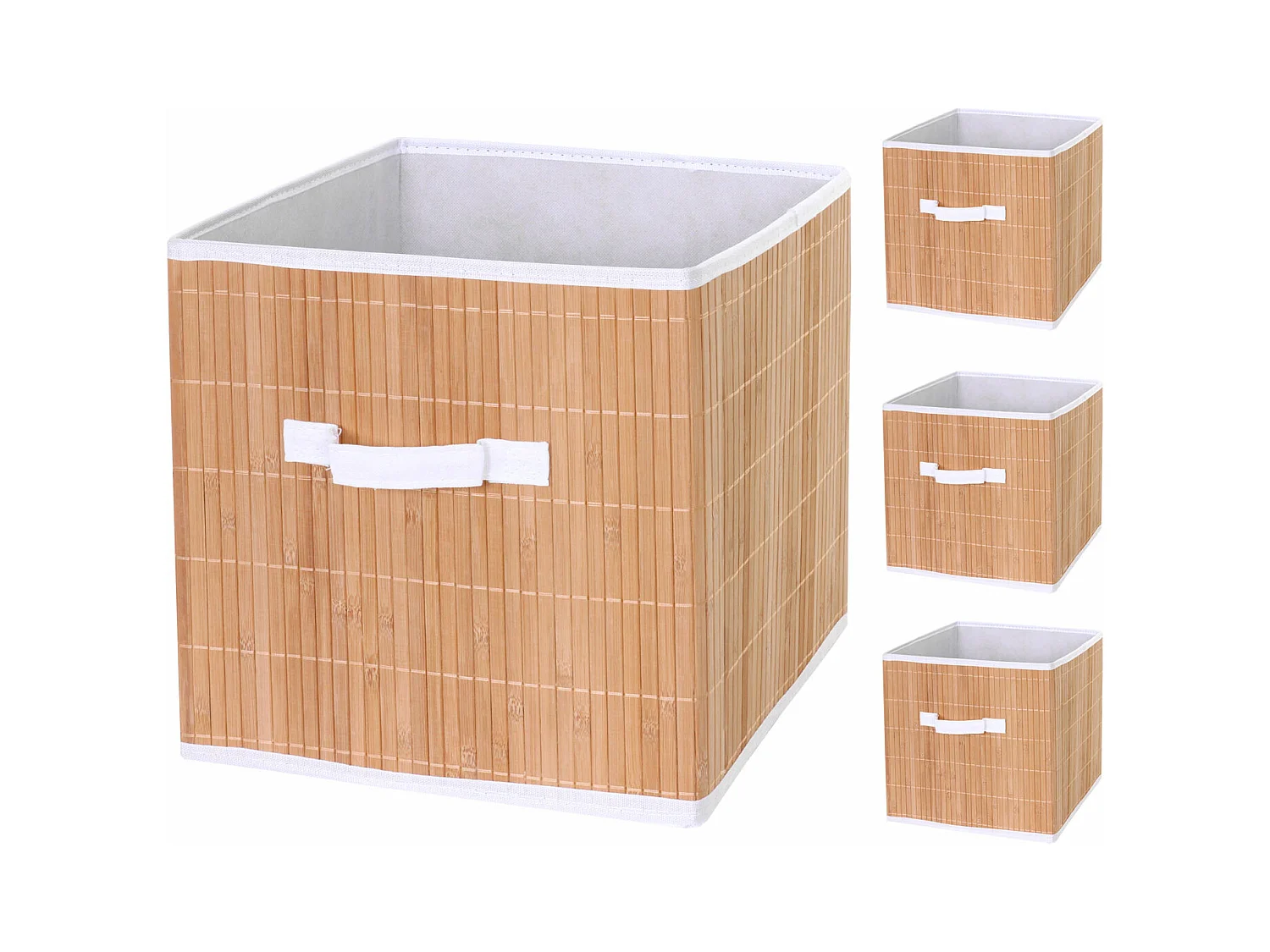 Opvouwbare doos MCW-C21 (set van 4),  natuurlijke kleur