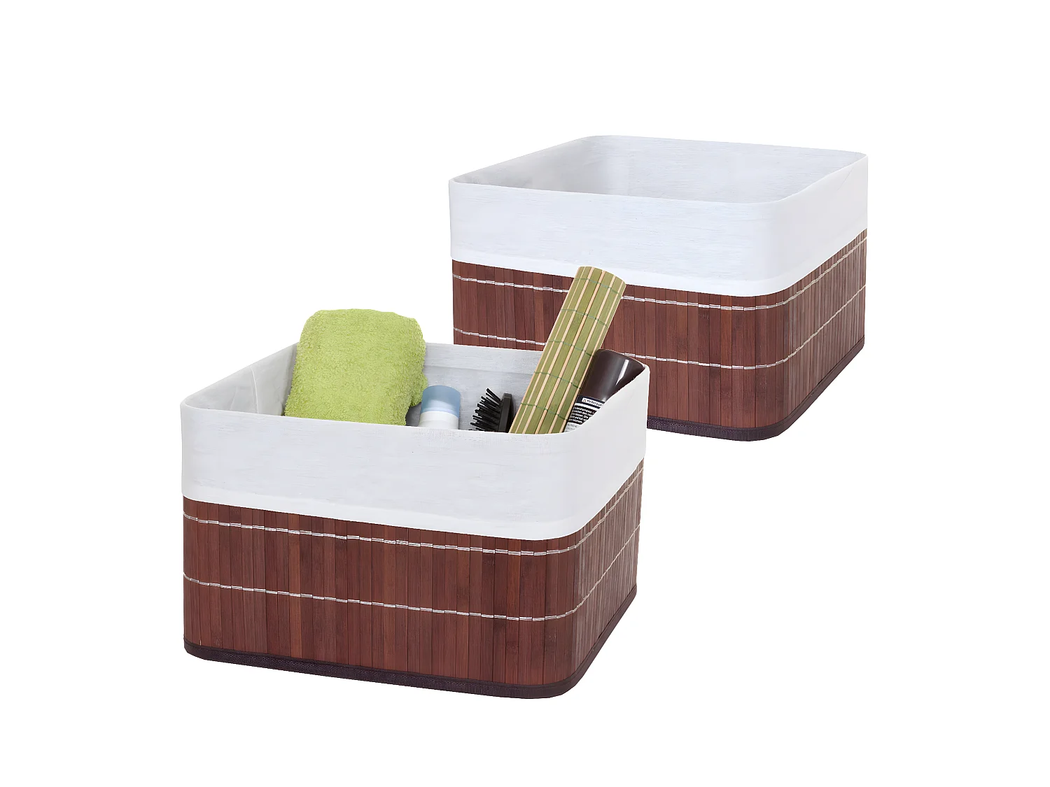 Panier de rangement MCW-C21 (lot de 2),  brun
