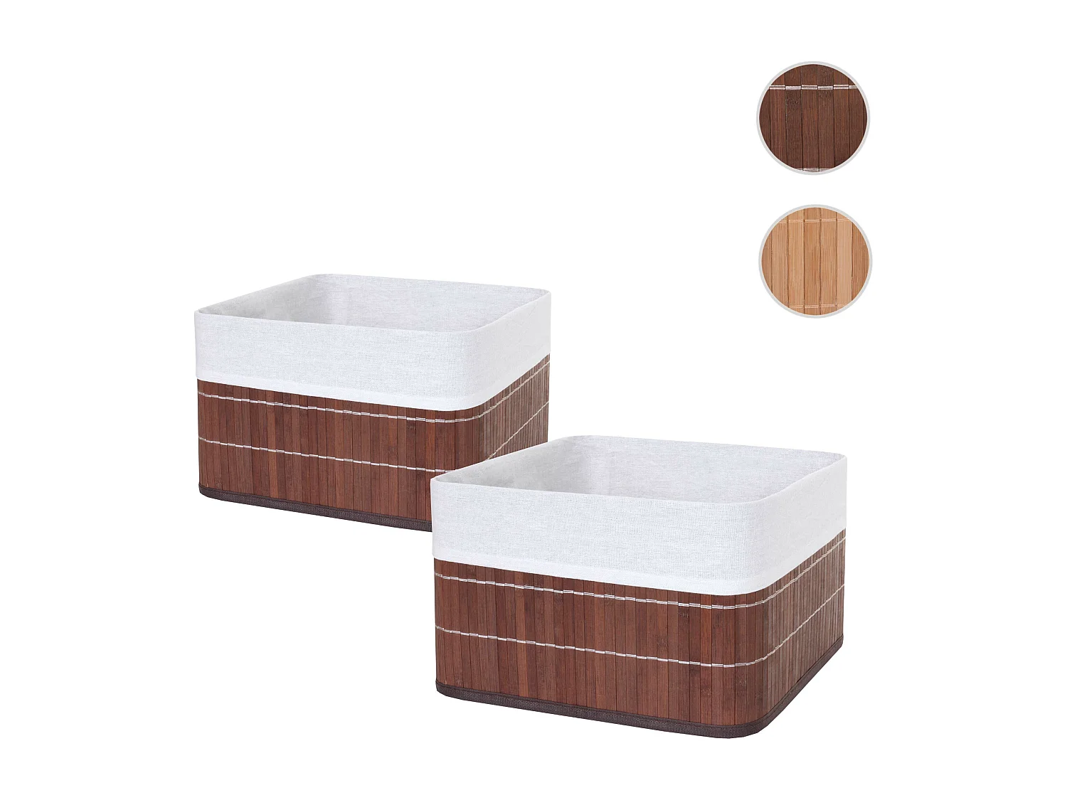 Panier de rangement MCW-C21 (lot de 2),  brun
