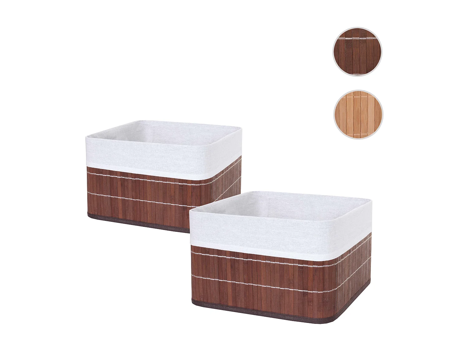 Aufbewahrungskorb MCW-C21 (2er-Set), Braun