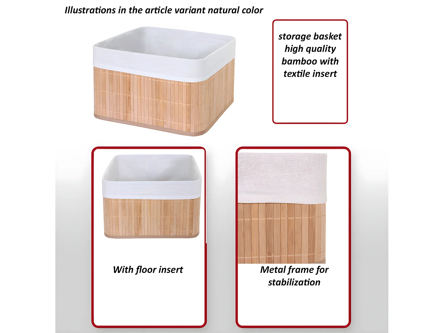 Panier de rangement MCW-C21,  brun