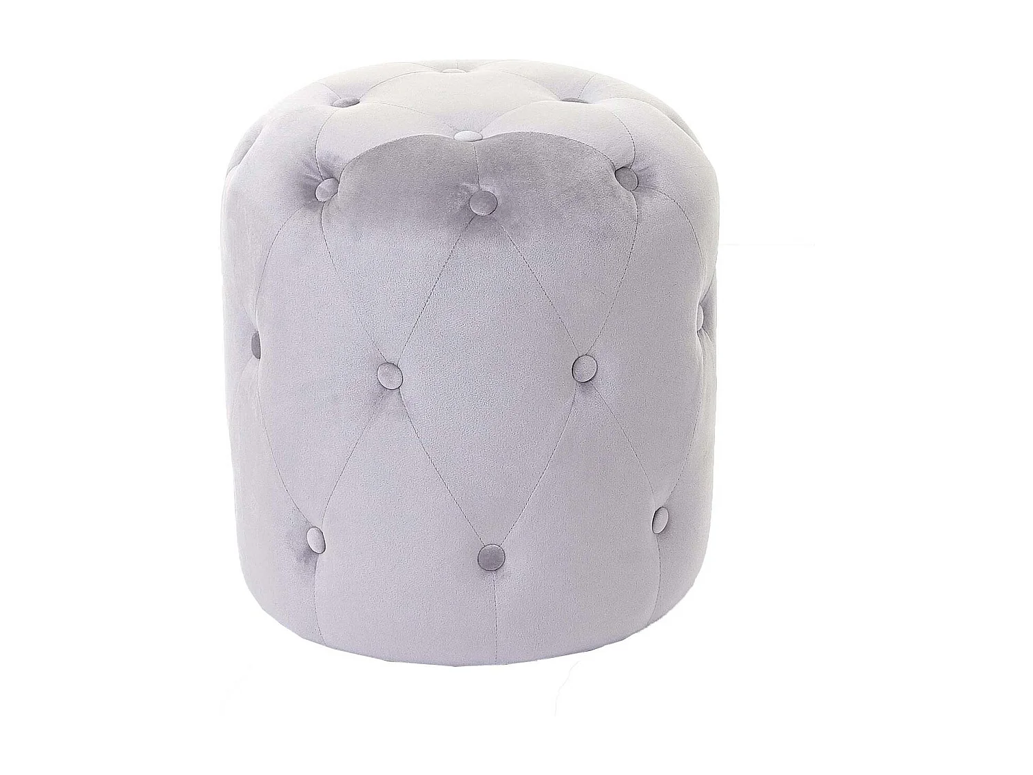 MCW-D22 stool,  Light grey velvet