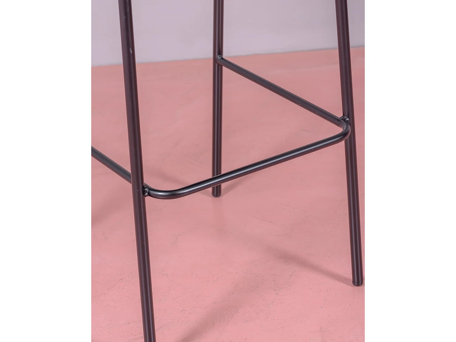 Tabouret nordique en bois de frêne et revêtement en coton - Earth - Gris