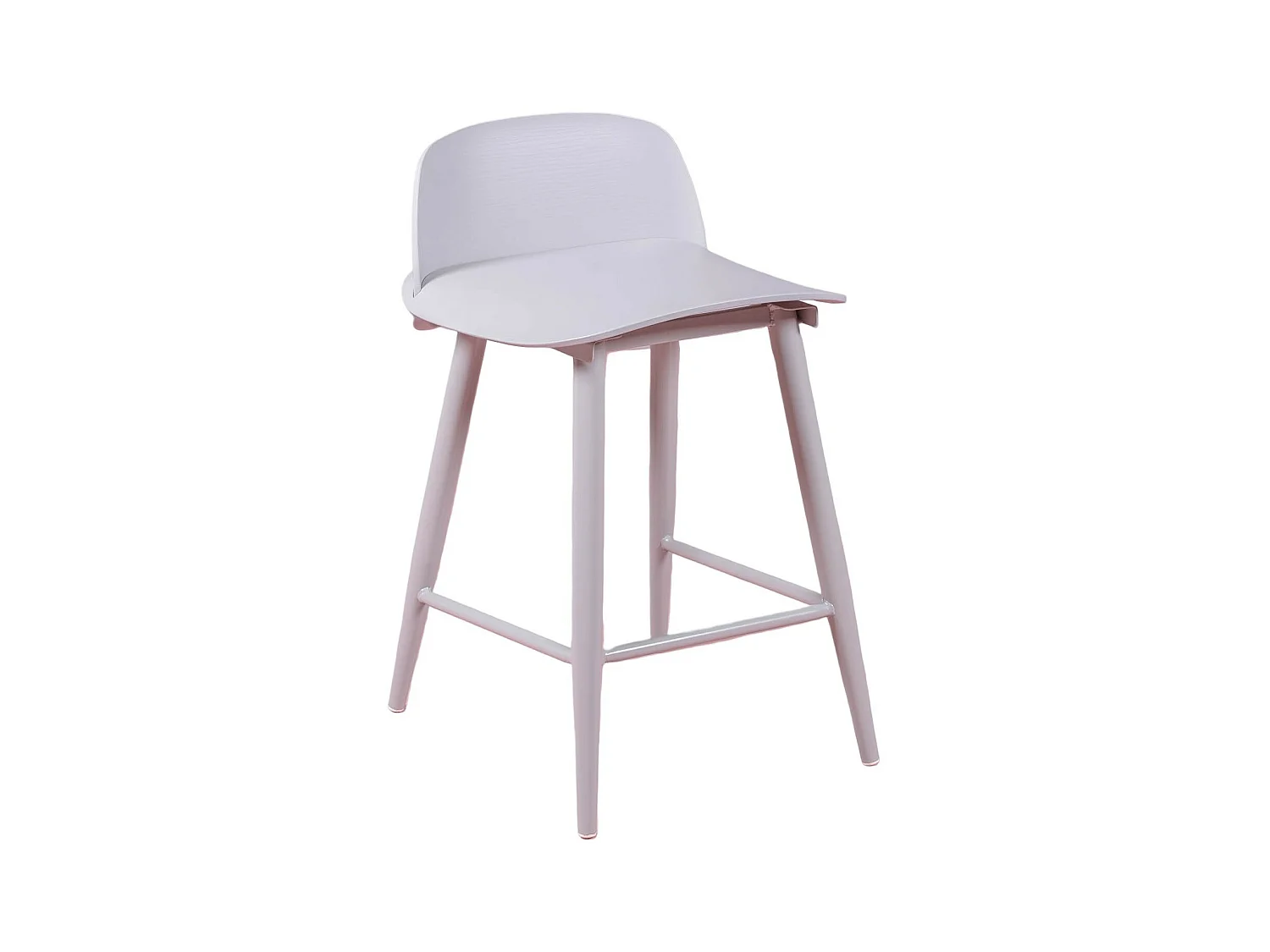 Tabouret nordique avec dossier (63cm) - Paris - Gris