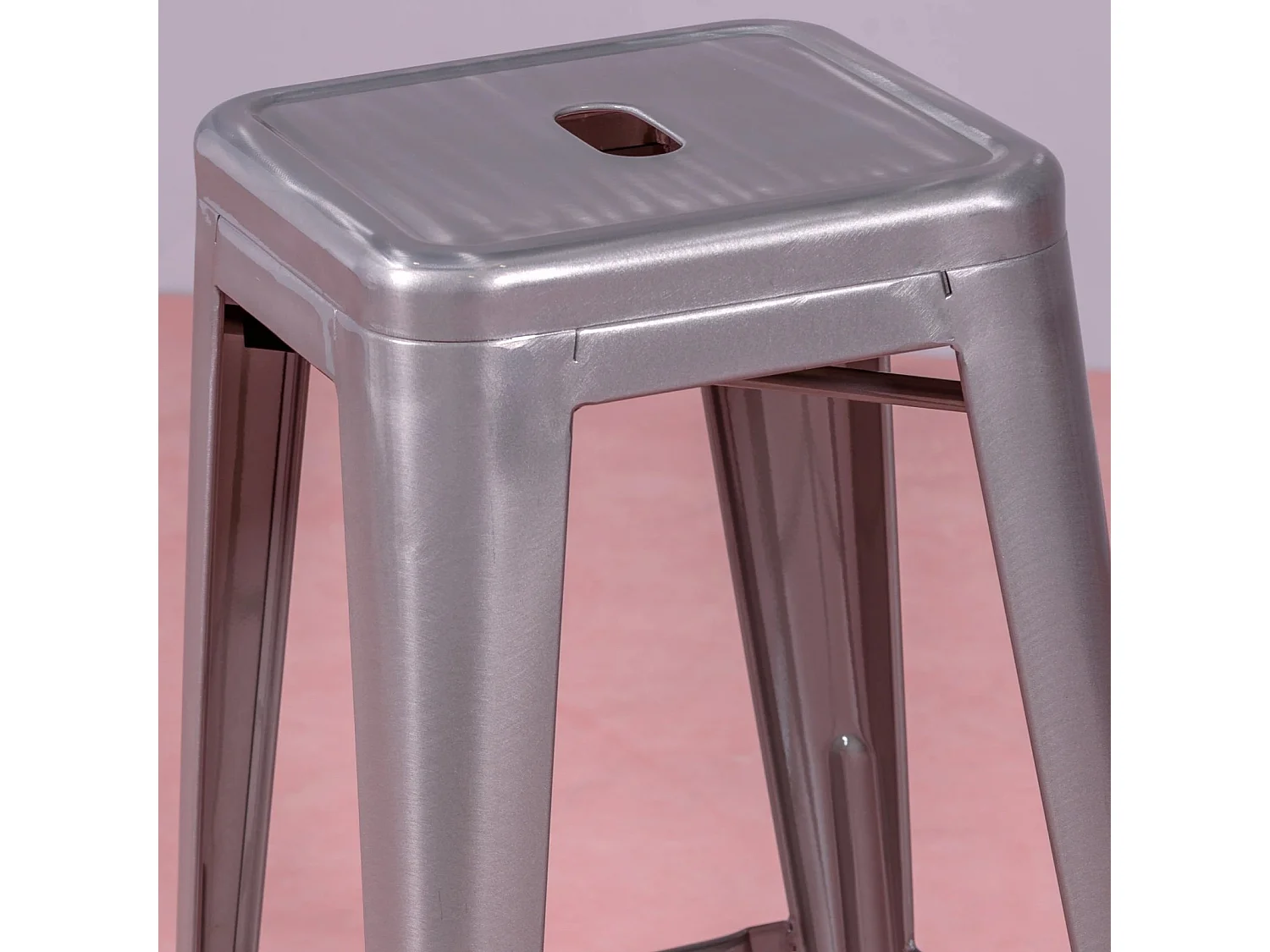 Tabouret empilable en acier métal (68cm) - Bistro - Métal