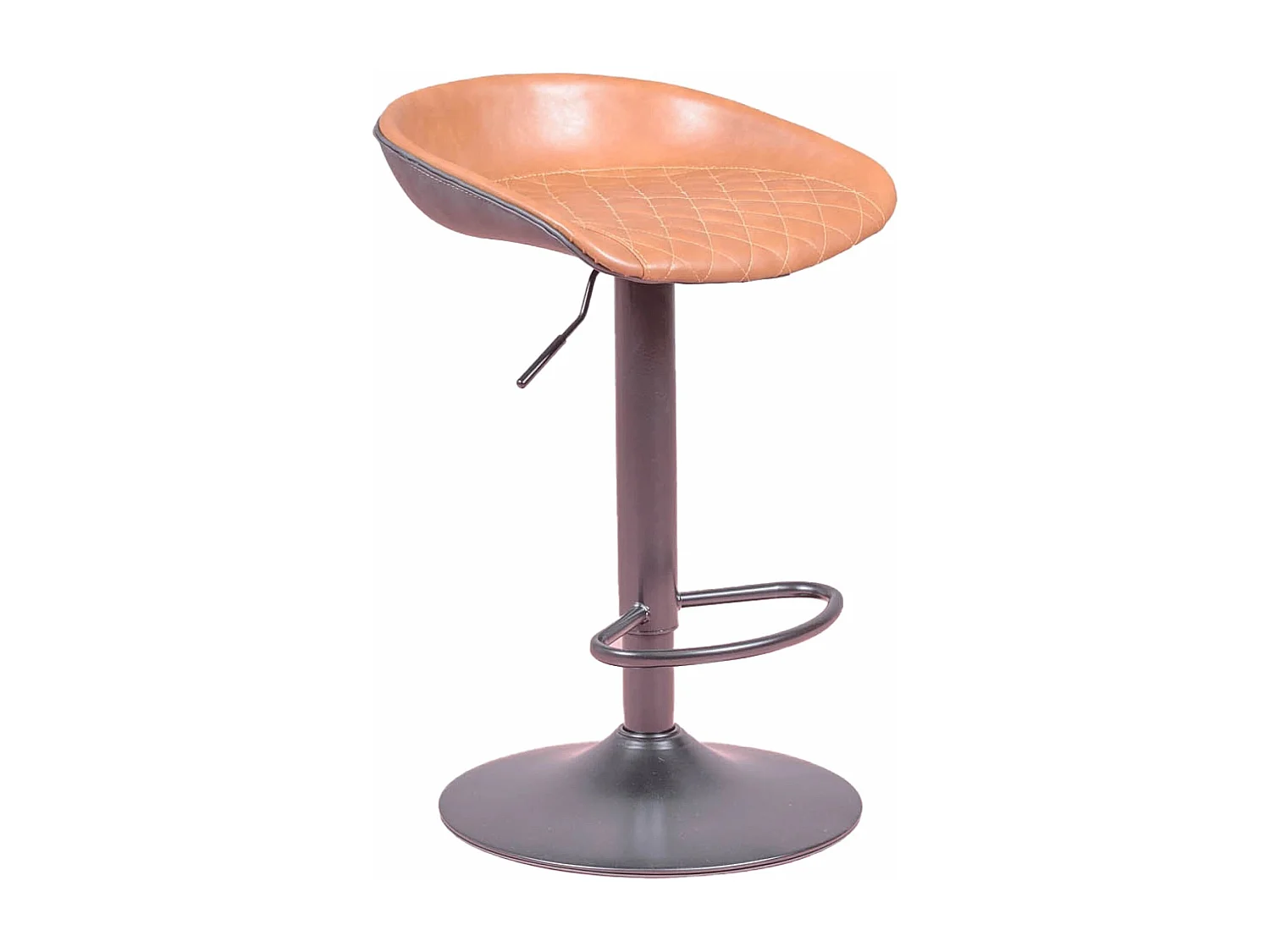 Tabouret réglable recouvert de simili cuir - Denver - Beige