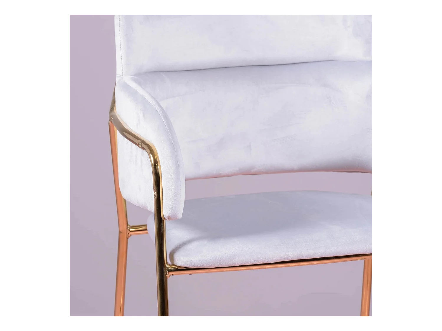 Designer kruk bekleed met fluweel en gouden poten - Cruiser - Grijs