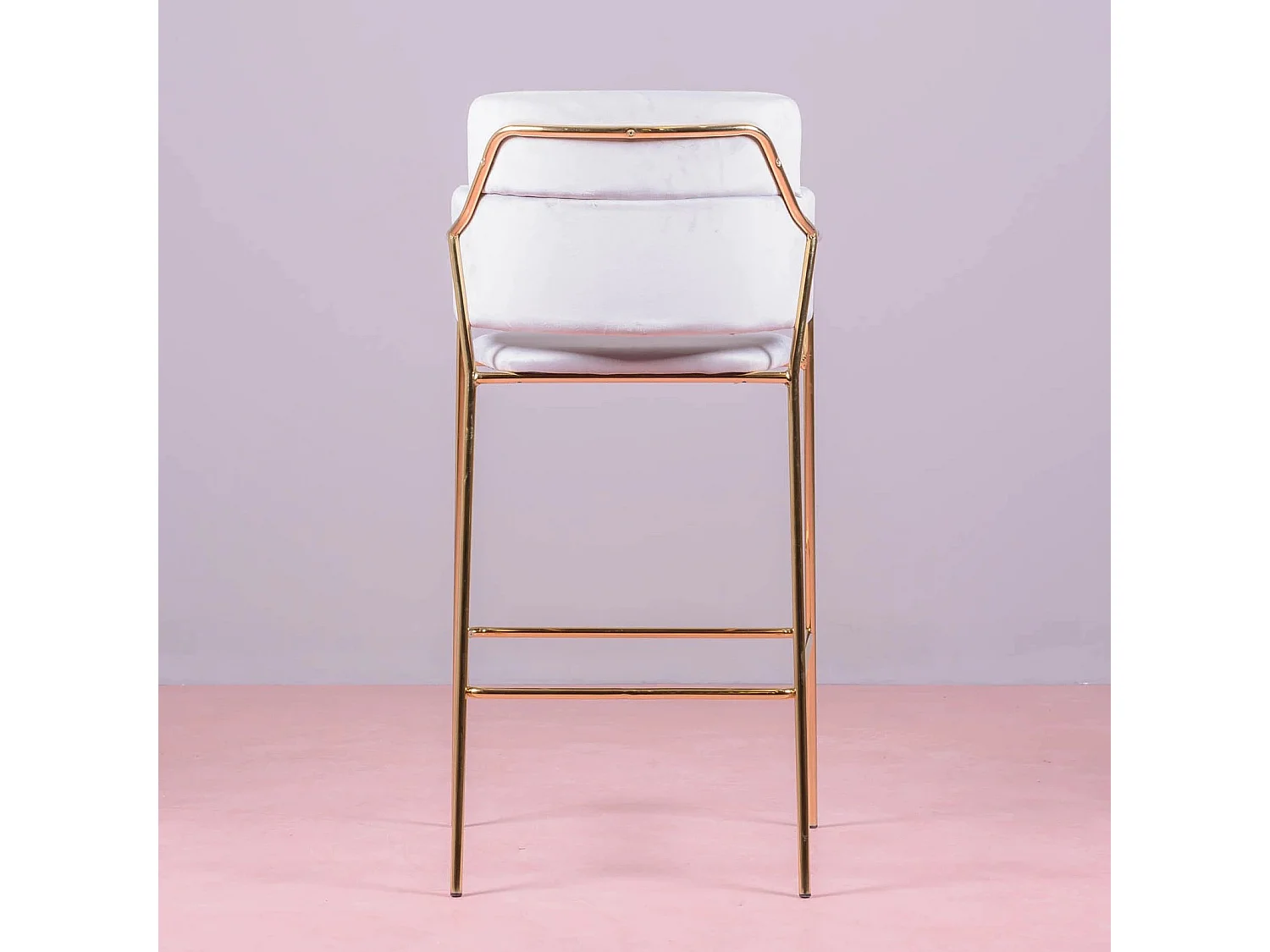 Designer kruk bekleed met fluweel en gouden poten - Cruiser - Grijs