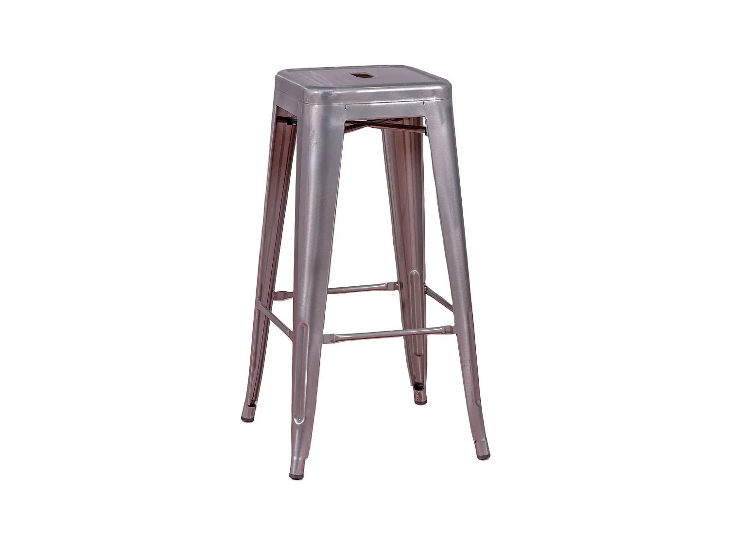 Industriële stapelbare gemetalliseerde stalen kruk (76cm) - Bistro - Metaal