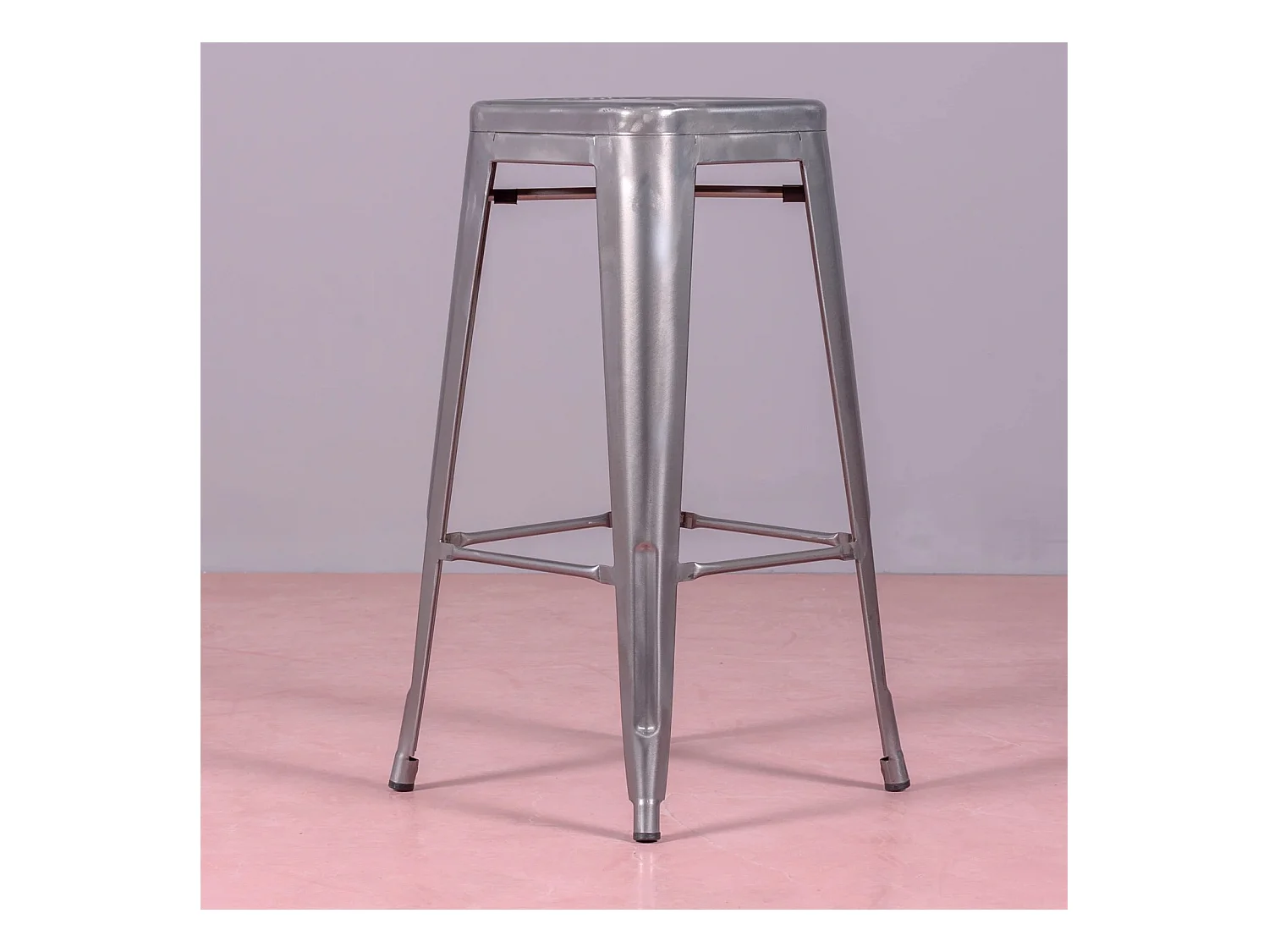 Industriële stapelbare gemetalliseerde stalen kruk (76cm) - Bistro - Metaal