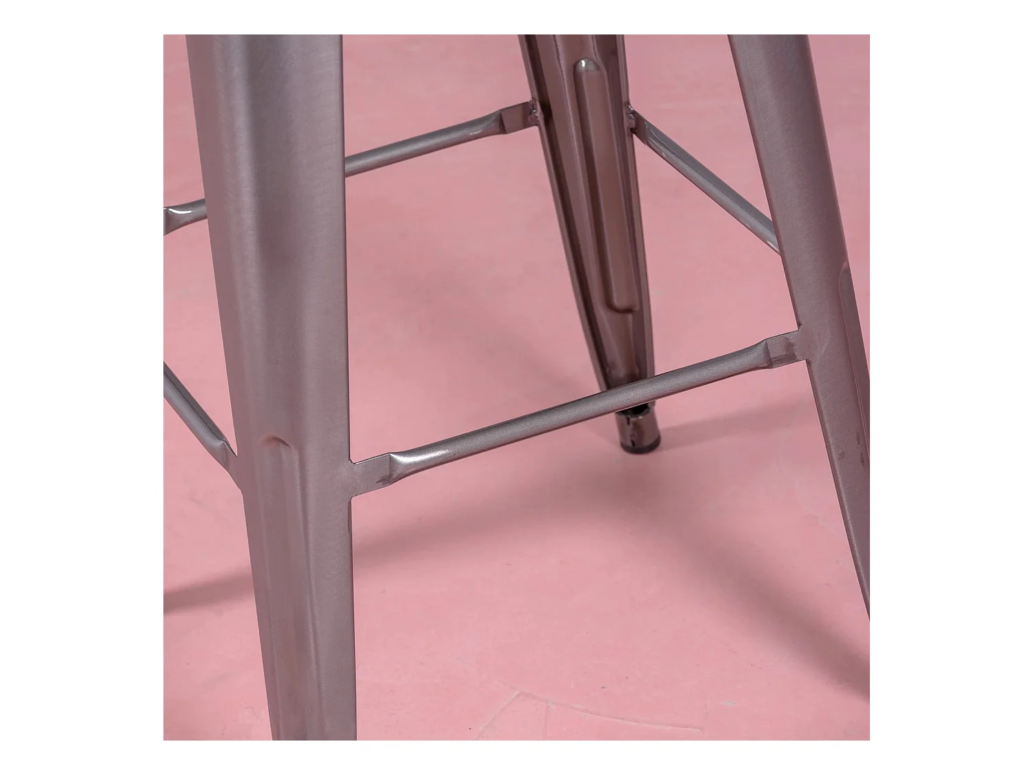 Industriële stapelbare gemetalliseerde stalen kruk (76cm) - Bistro - Metaal