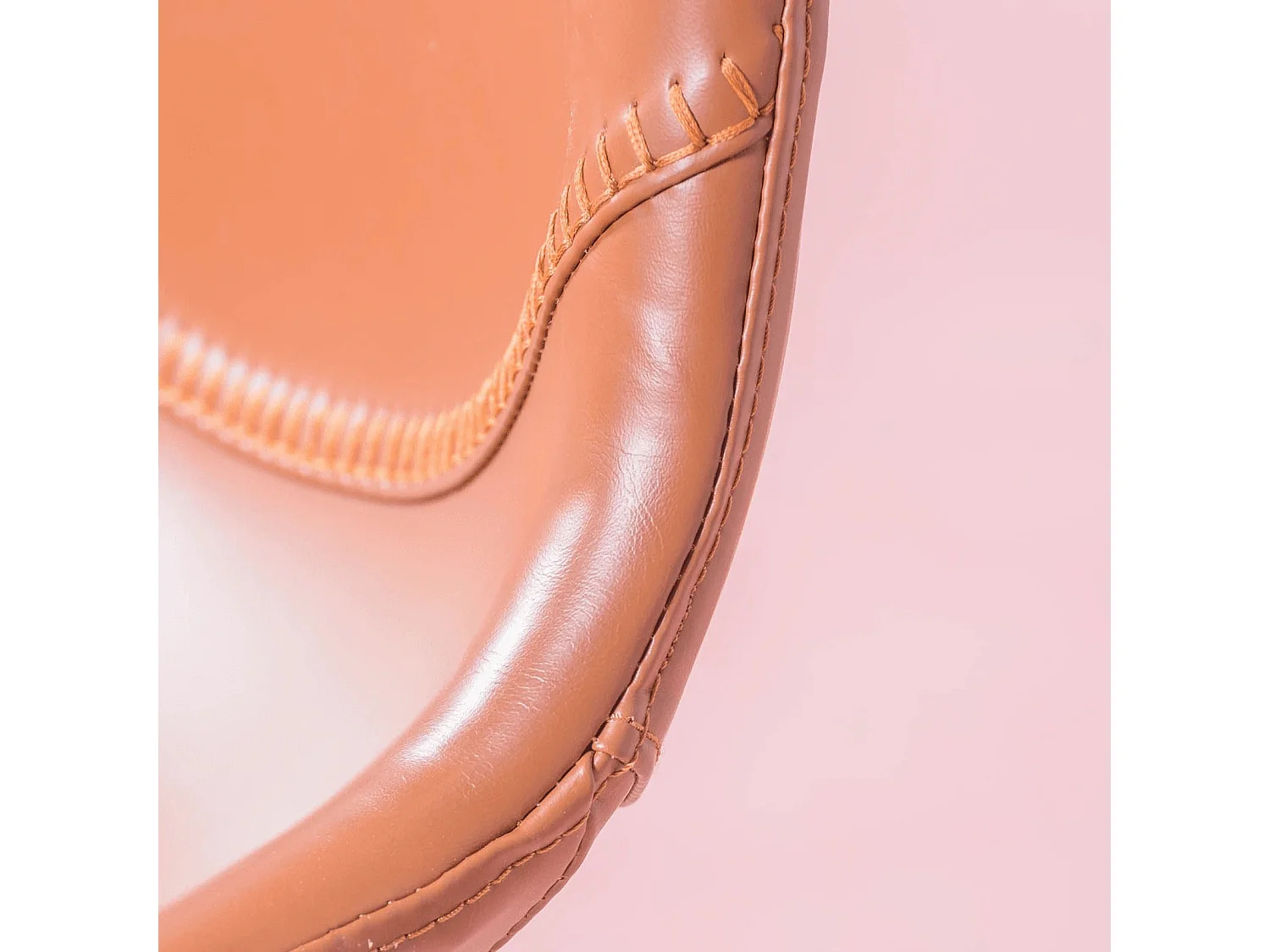 Vintage-Industriestuhl mit Kunstlederbezug - City - Orange