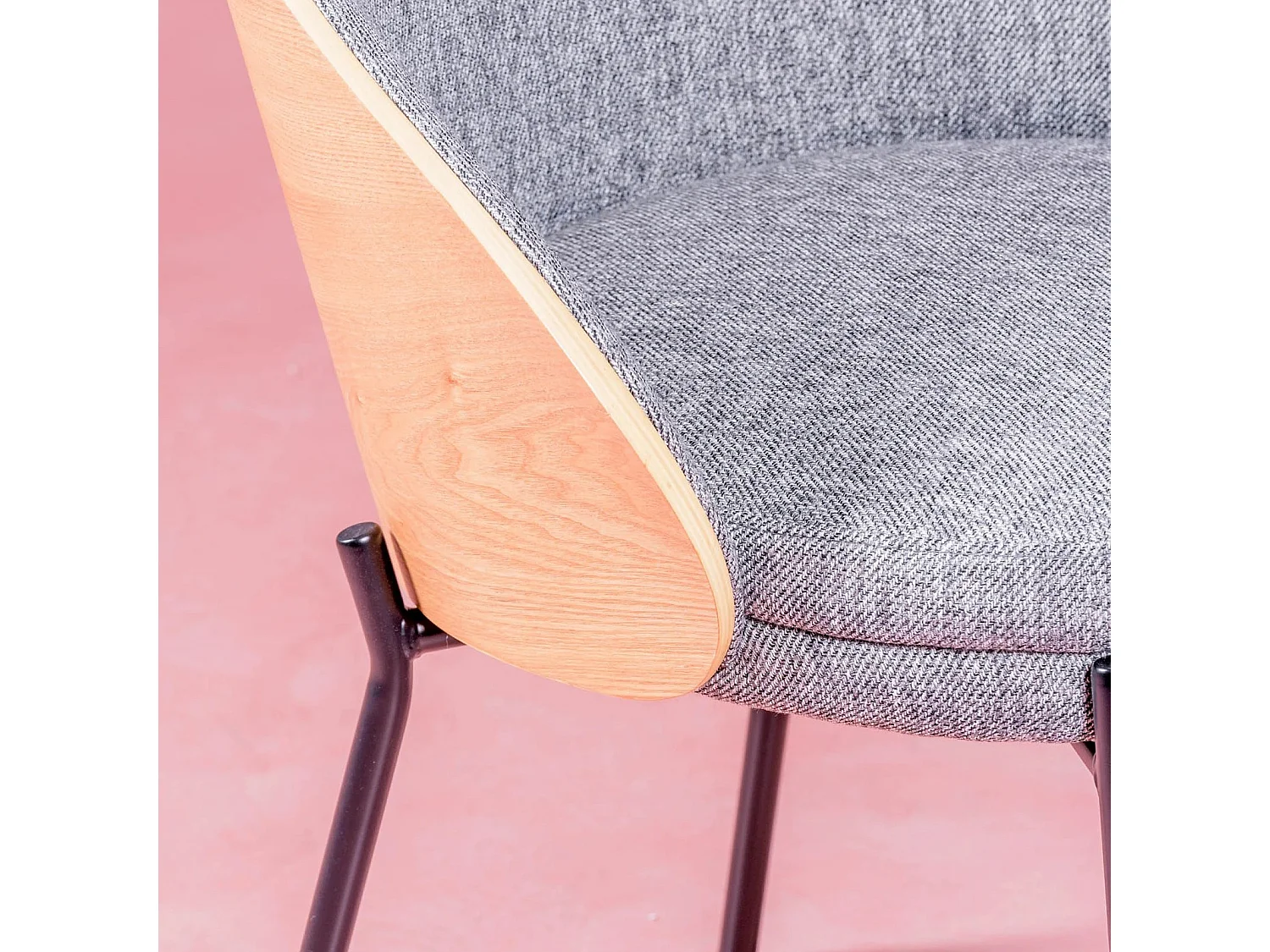 Rustieke stoel van natuurlijk essenhout - Earth - Grijs