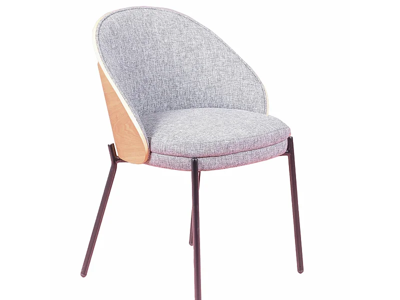 Rustieke stoel van natuurlijk essenhout - Earth - Grijs