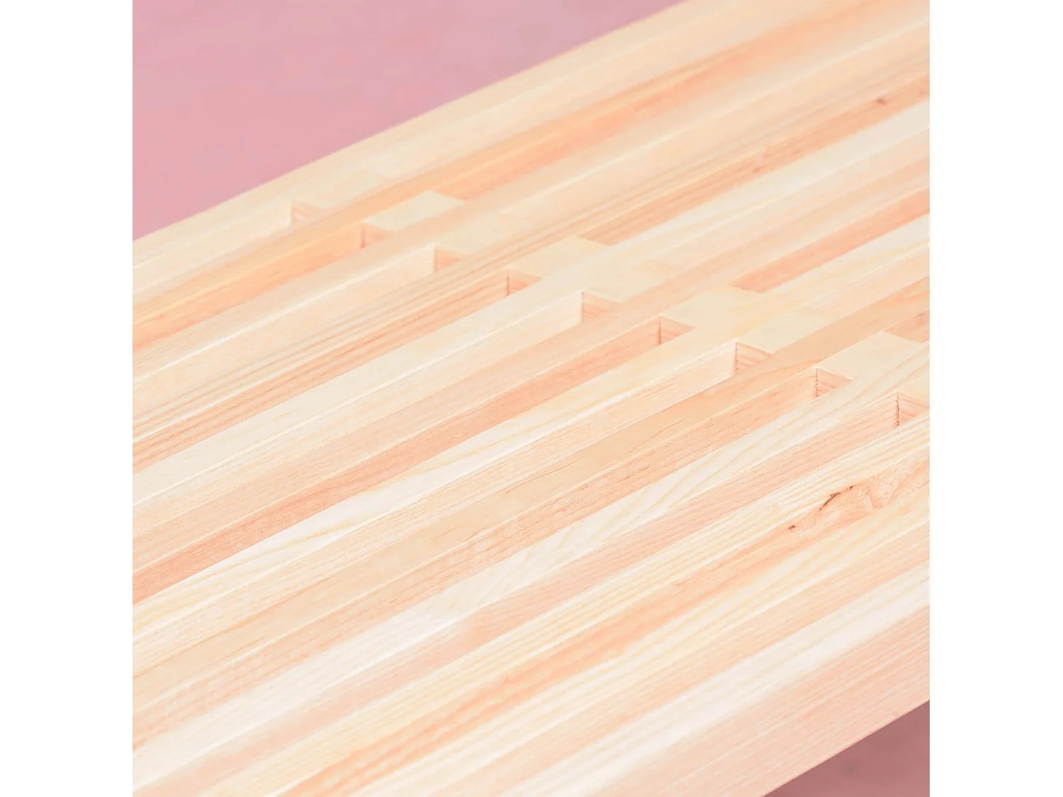 Banc rustique en frêne naturel et pieds chromés - Nelhouse - Frêne naturel