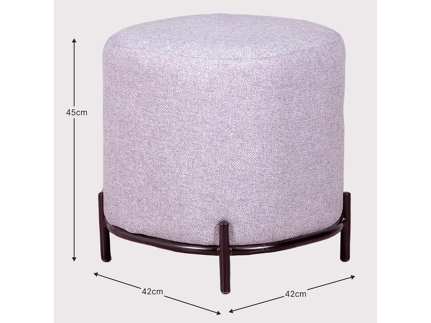 Repose-pieds pour le canapé au design minimaliste - Clair - Gris