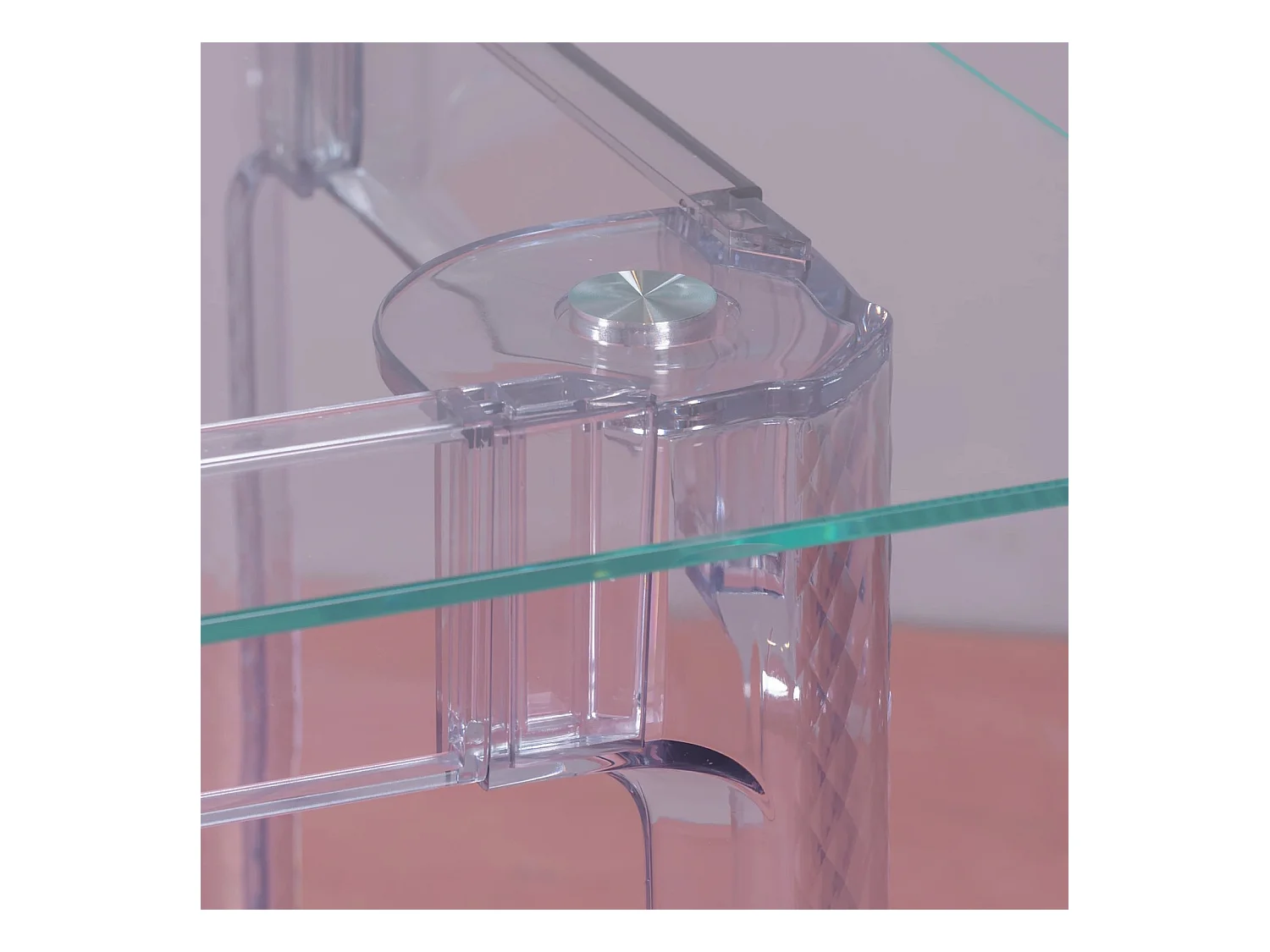 Rechthoekige glazen tafel met transparante poten (140x80) - Ghost - Transparant