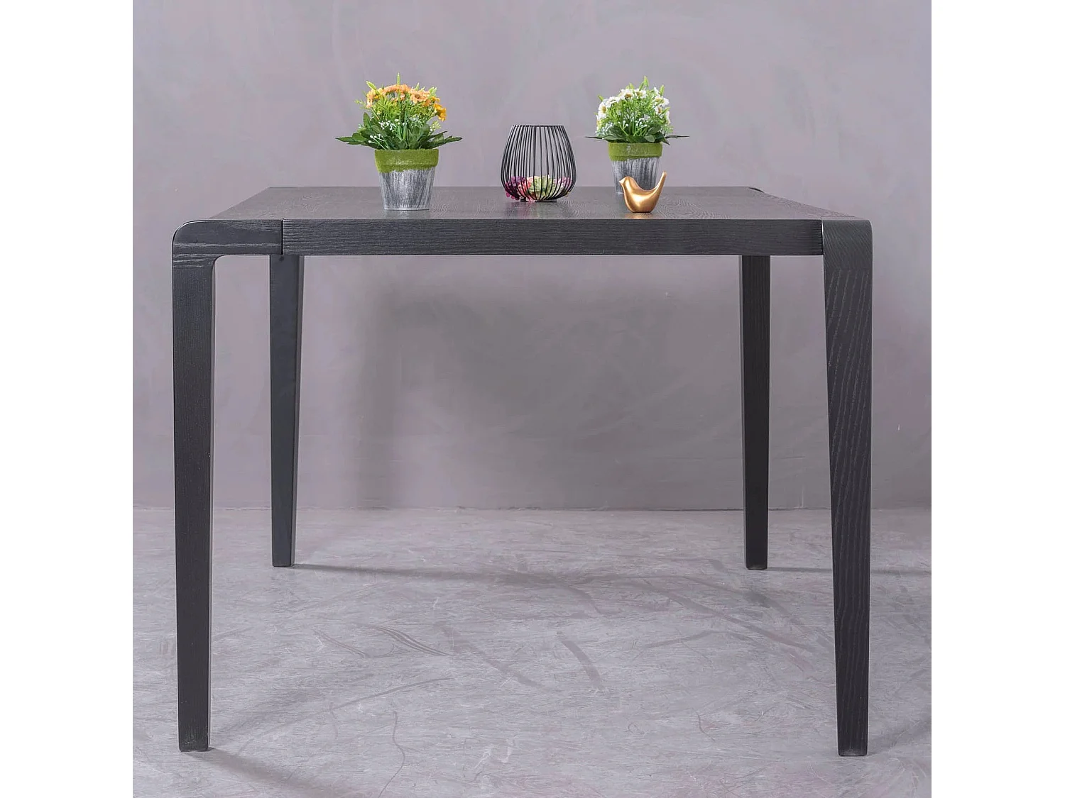 Rechthoekige essenhouten eettafel (150x90) - Inmod - Zwart