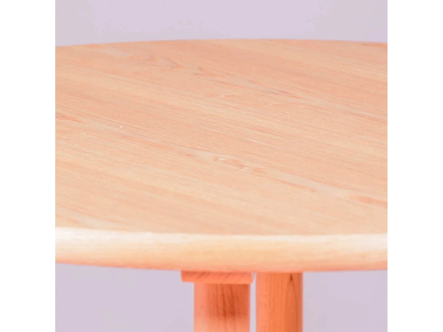 Mesa retro redonda estilo vintage en madera de fresno natural (80cm) - Oldhouse - Fresno Natural