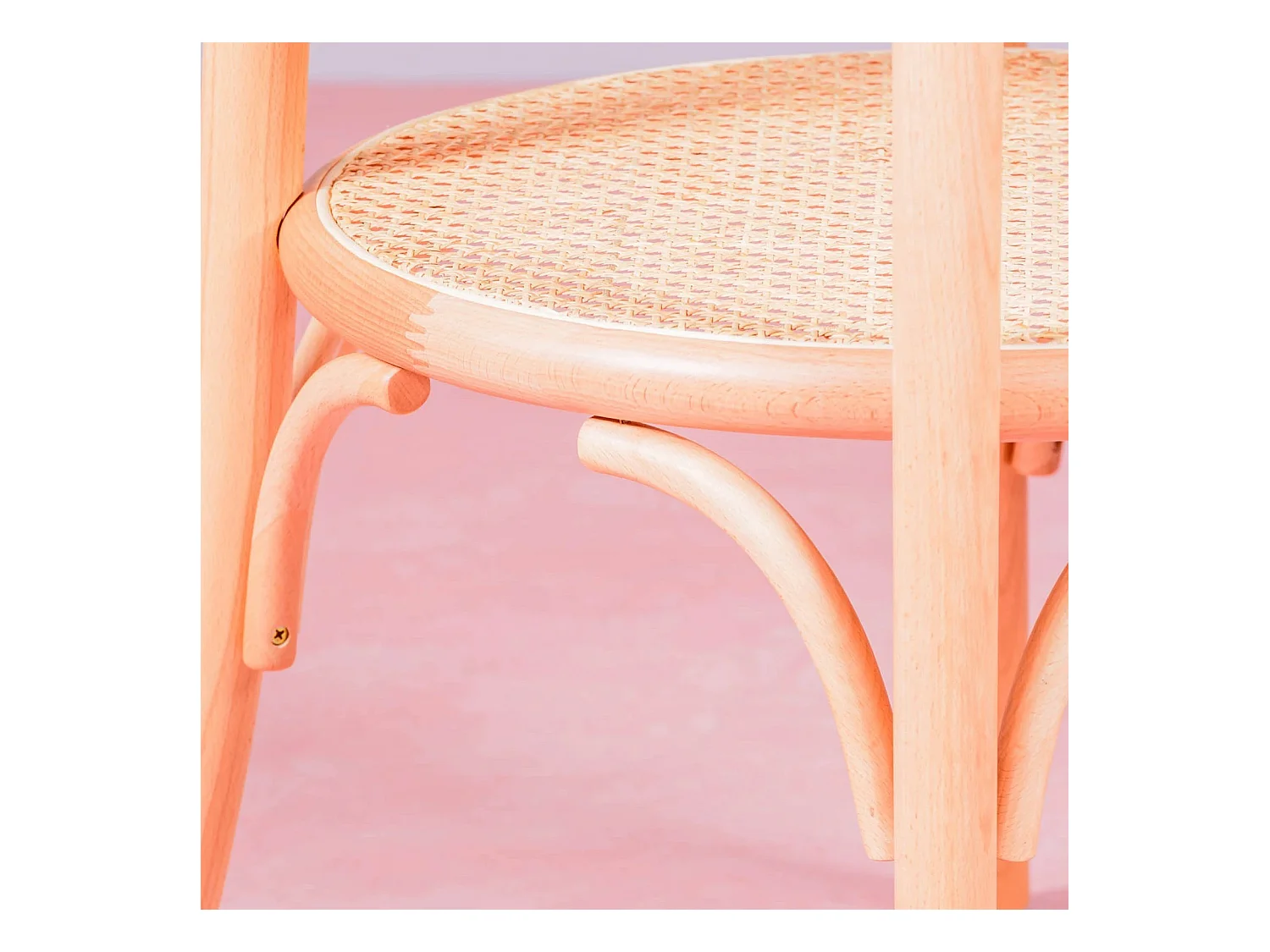 Table ronde rétro de style vintage en bois de frêne naturel (80cm) - Oldhouse - Frêne naturel