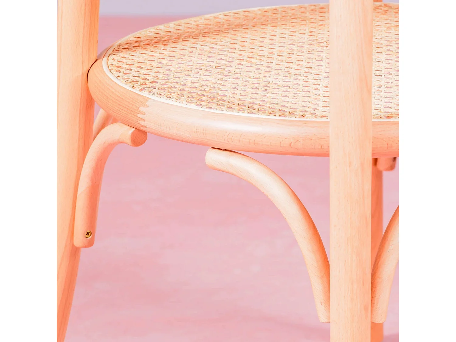 Retro ronde vintage stijl tafel in natuurlijk essenhout (80cm) - Oldhouse - Natuurlijke as