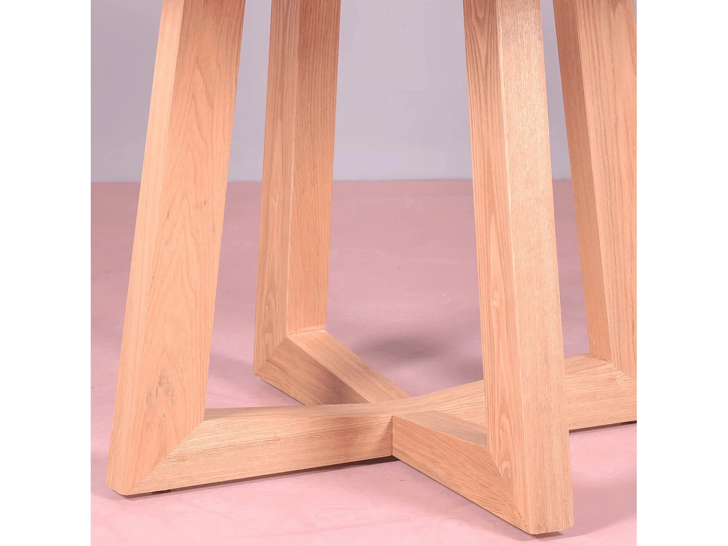 Table à manger ronde en frêne naturel (115cm) - Soho - Frêne naturel