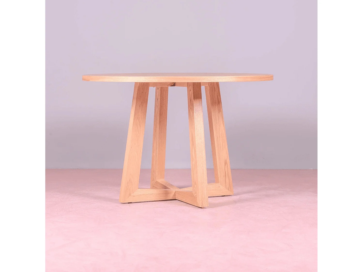 Table à manger ronde en frêne naturel (115cm) - Soho - Frêne naturel