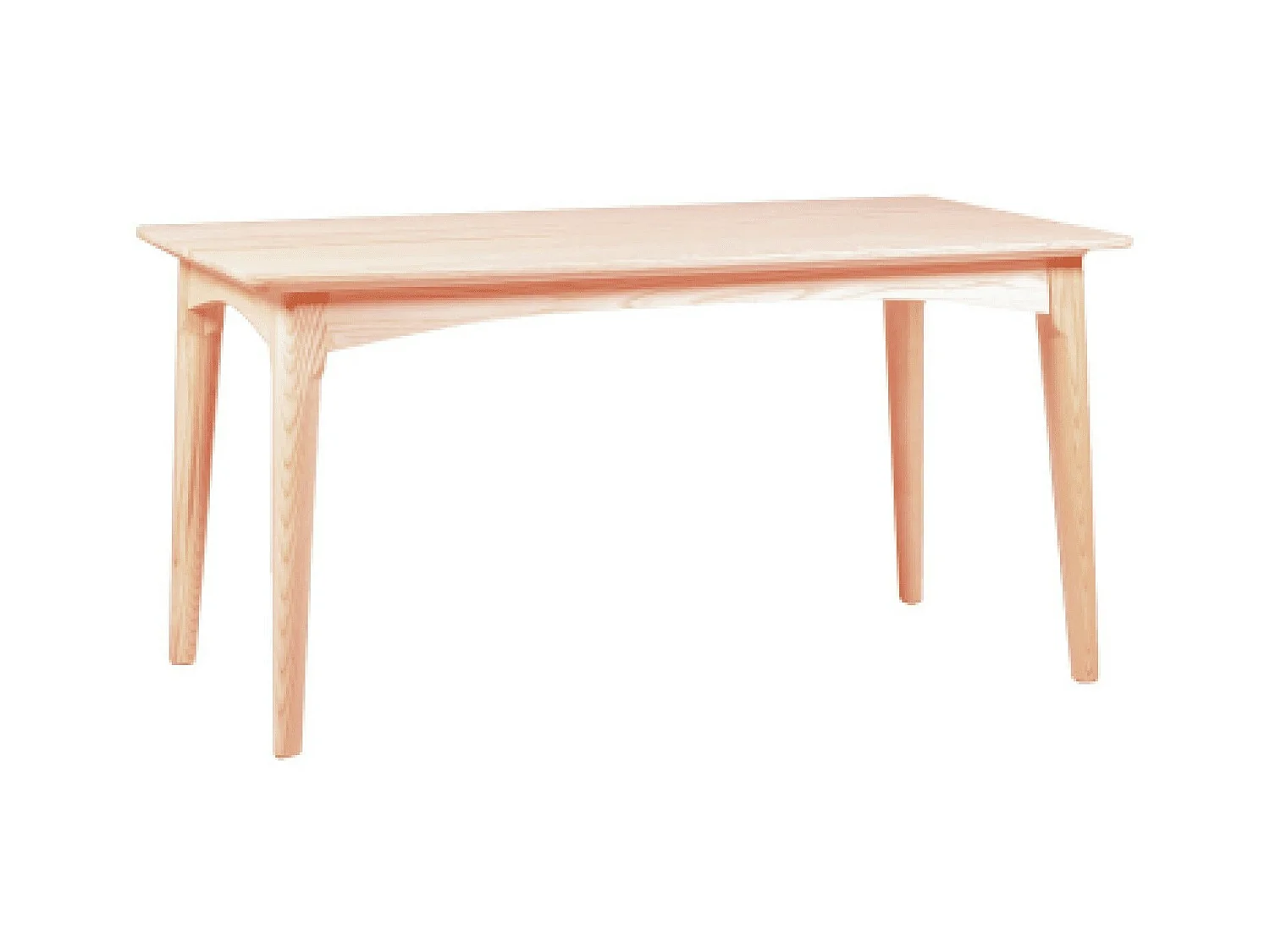 Table à manger rectangulaire en bois de frêne - Liam - Frêne naturel