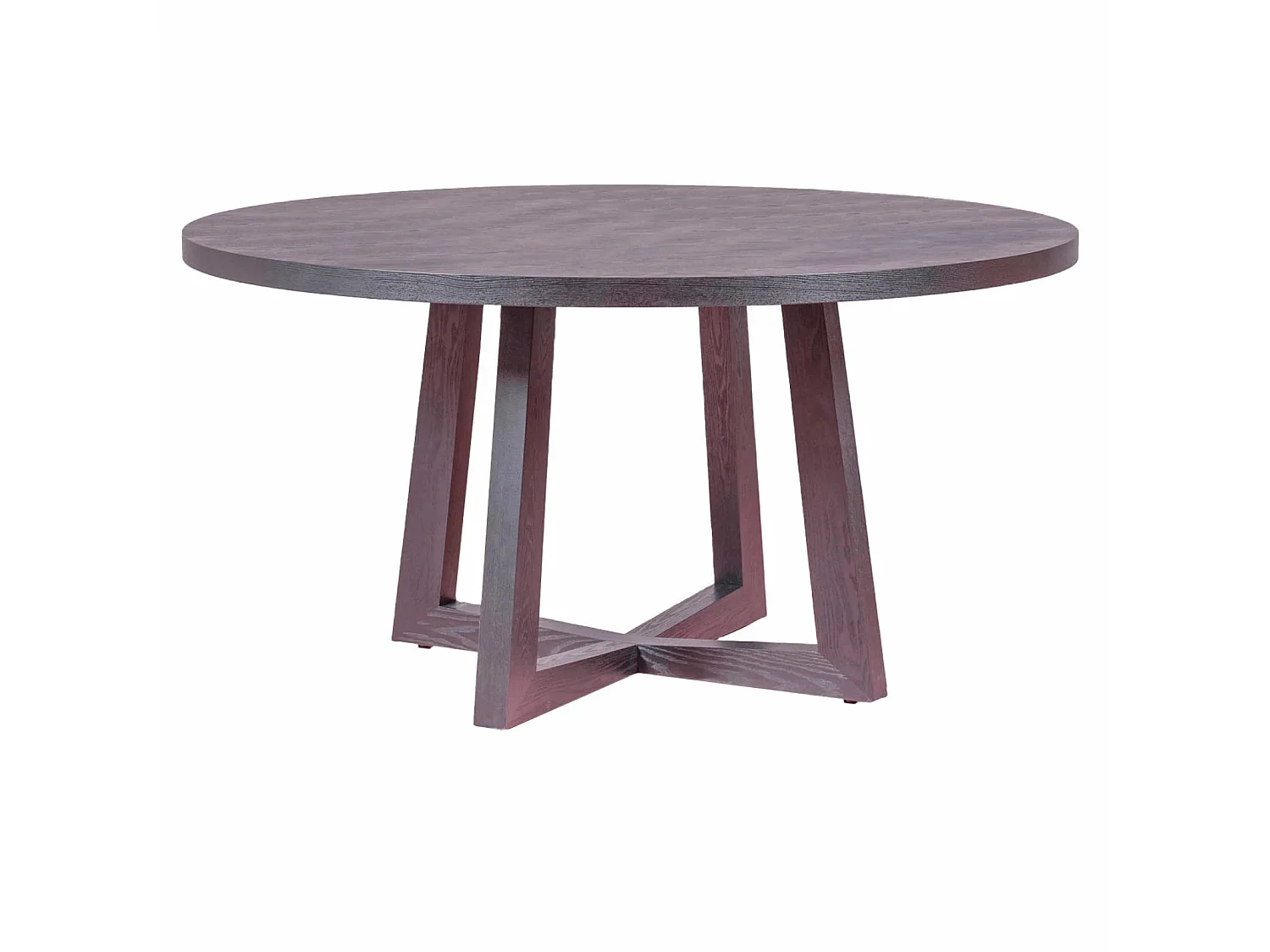 Ronde eettafel in naturel essen (150cm) - Soho - Zwart