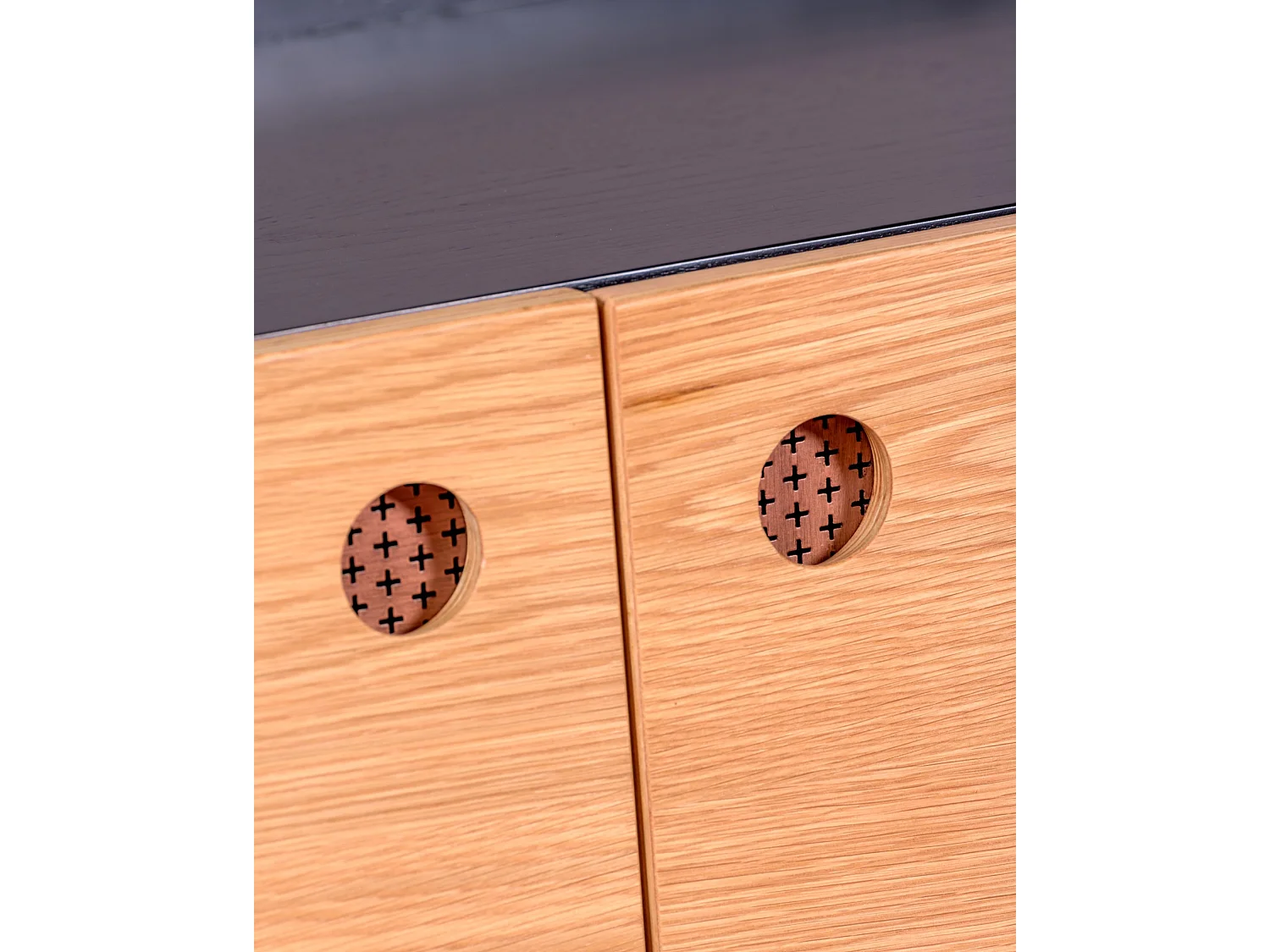 Konsolenschrank aus massivem Eichenholz - Madison - Roble Americano