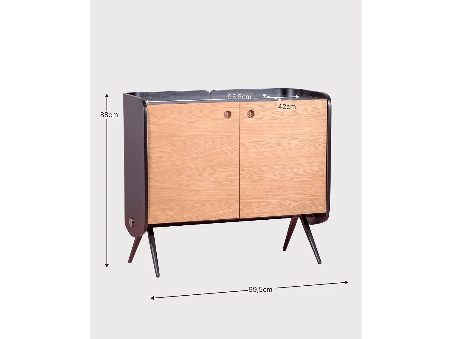 Consolekast van massief eikenhout - Madison - Roble Americano