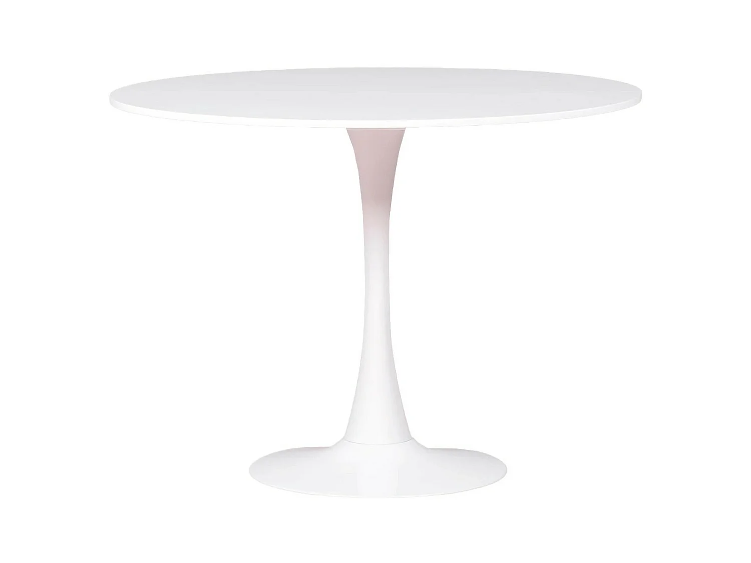 Table à manger ronde design (100cm) - Stratus - Blanc