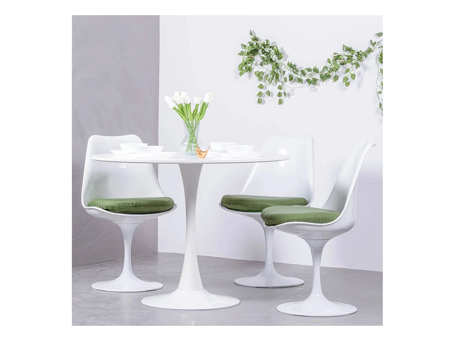 Design ronde eettafel (100cm) - Stratus - Wit