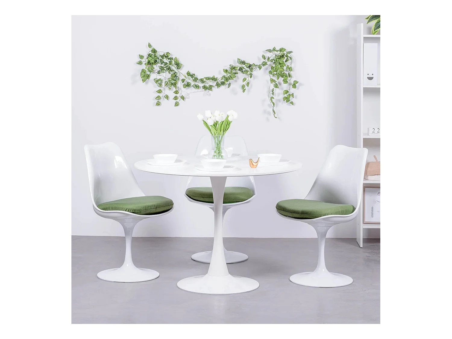 Design ronde eettafel (100cm) - Stratus - Wit