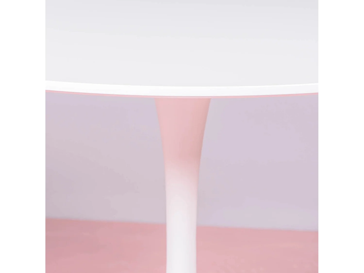 Table à manger ronde design (100cm) - Stratus - Blanc