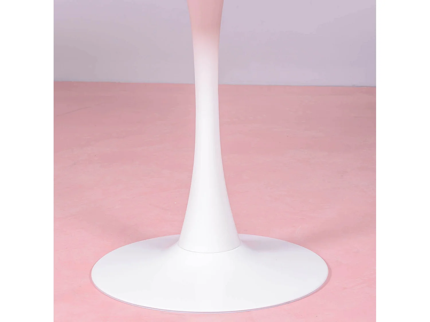 Table à manger ronde design (100cm) - Stratus - Blanc