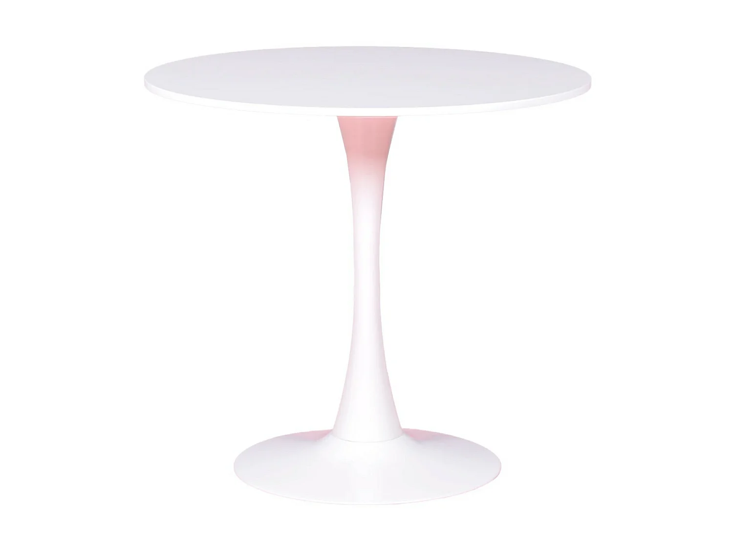 Tavolo da pranzo rotondo di design (80 cm) - Stratus - Bianco