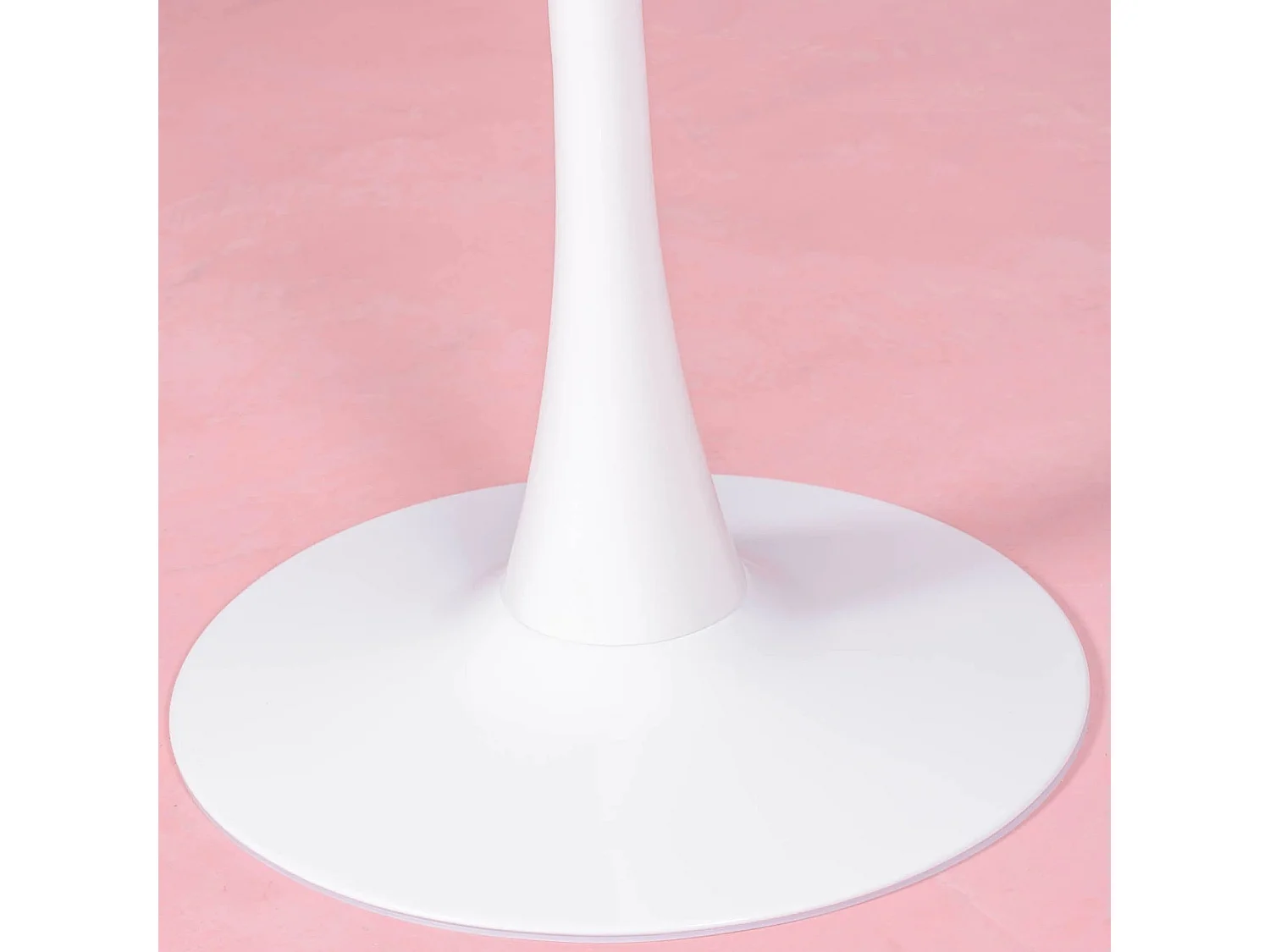 Tavolo da pranzo rotondo di design (80 cm) - Stratus - Bianco