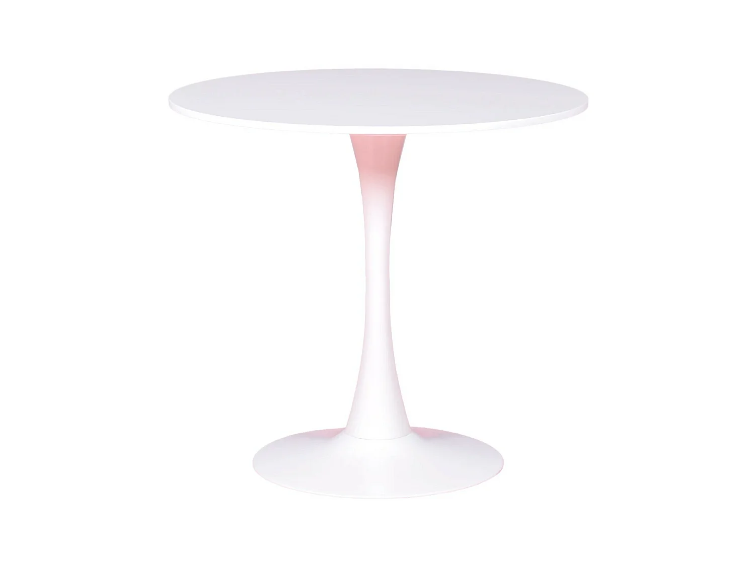Table à manger ronde design (80cm) - Stratus - Blanc