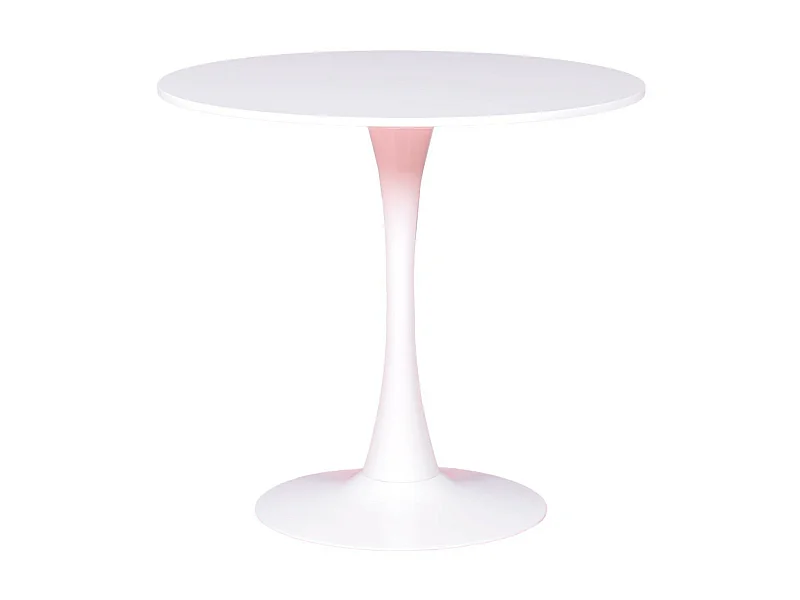 Designer-Esstisch rund (80 cm) - Stratus - Weiß