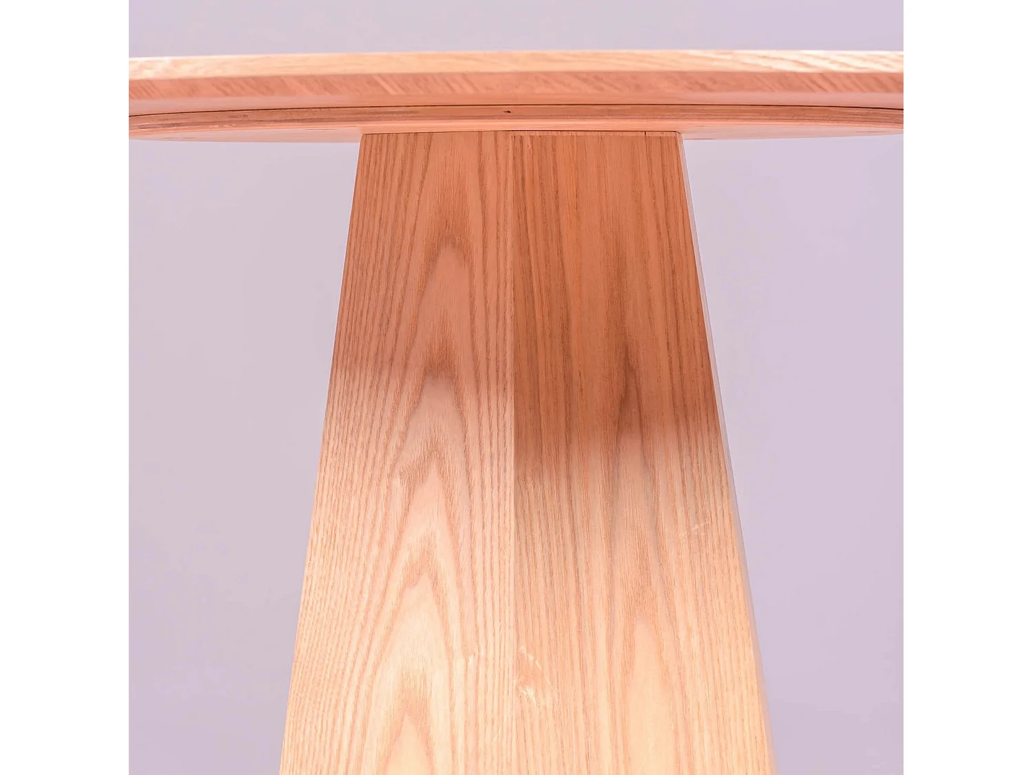 Eettafel met centraal onderstel in essenhout (100cm) - Nest - Natuurlijke as