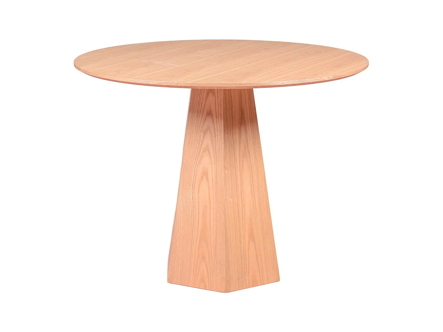 Eettafel met centraal onderstel in essenhout (100cm) - Nest - Natuurlijke as