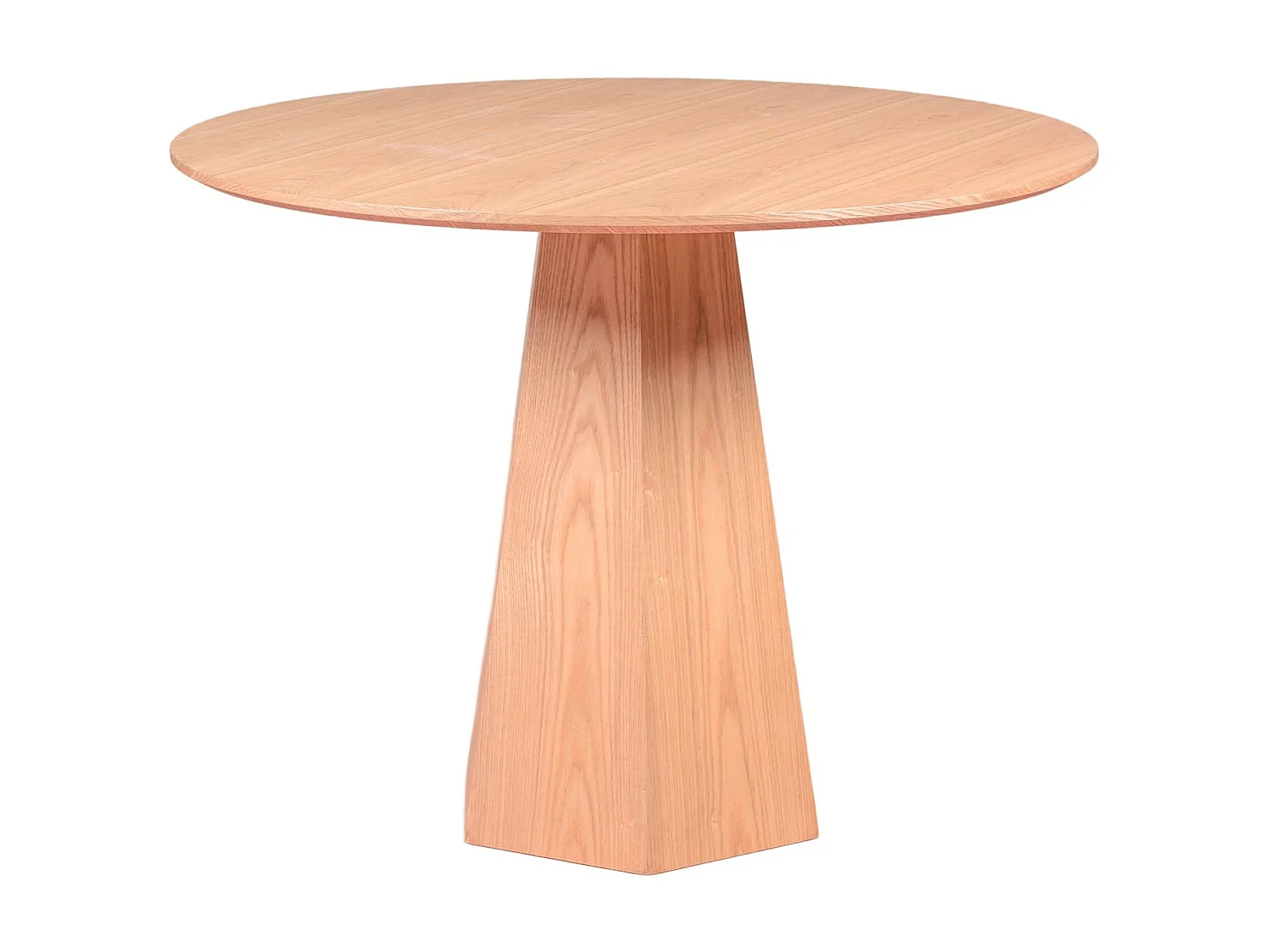 Table à manger avec piètement central en bois de frêne (100cm) - Nest - Frêne naturel