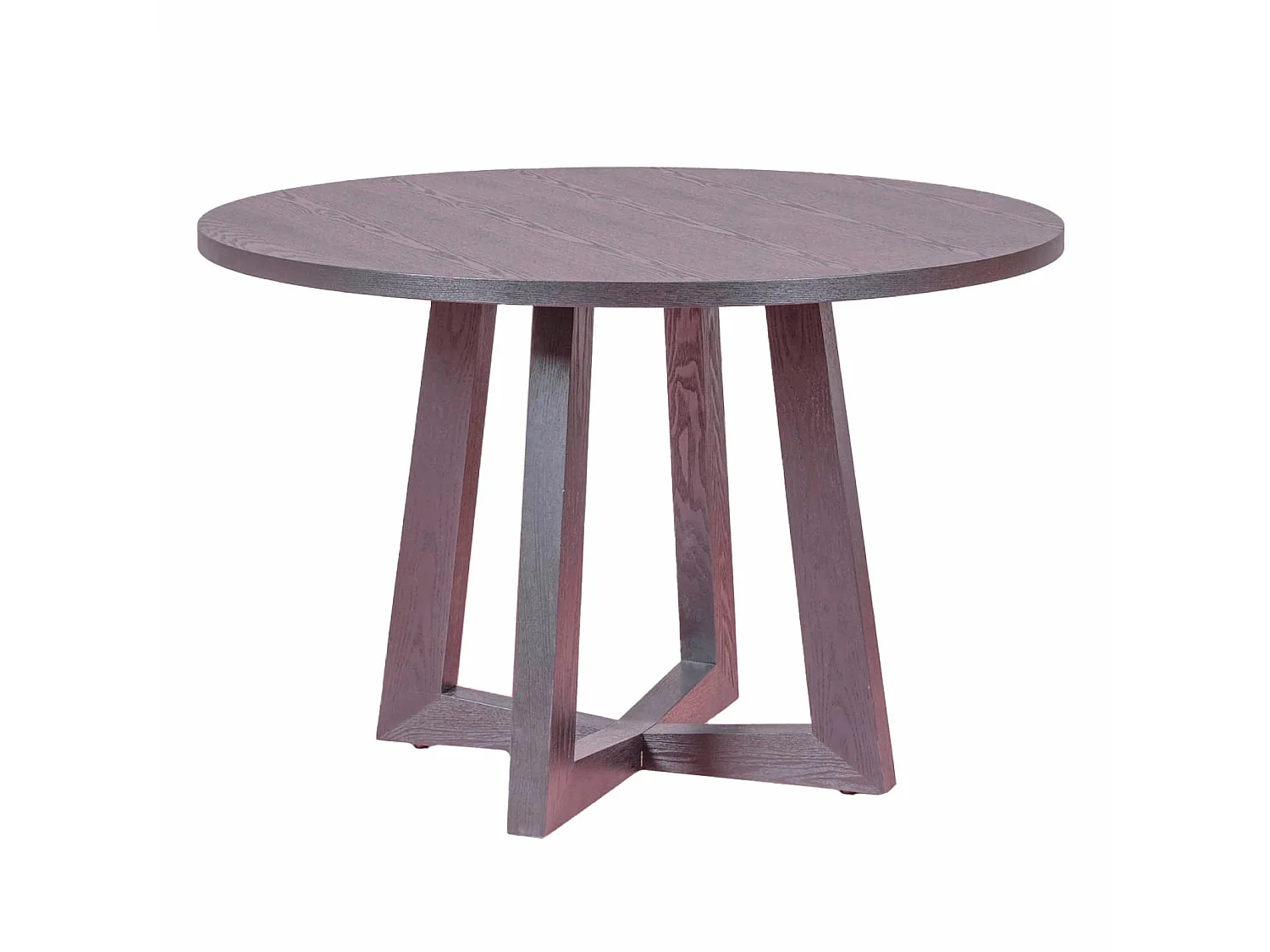 Ronde eettafel in naturel essen (115cm) - Soho - Zwart