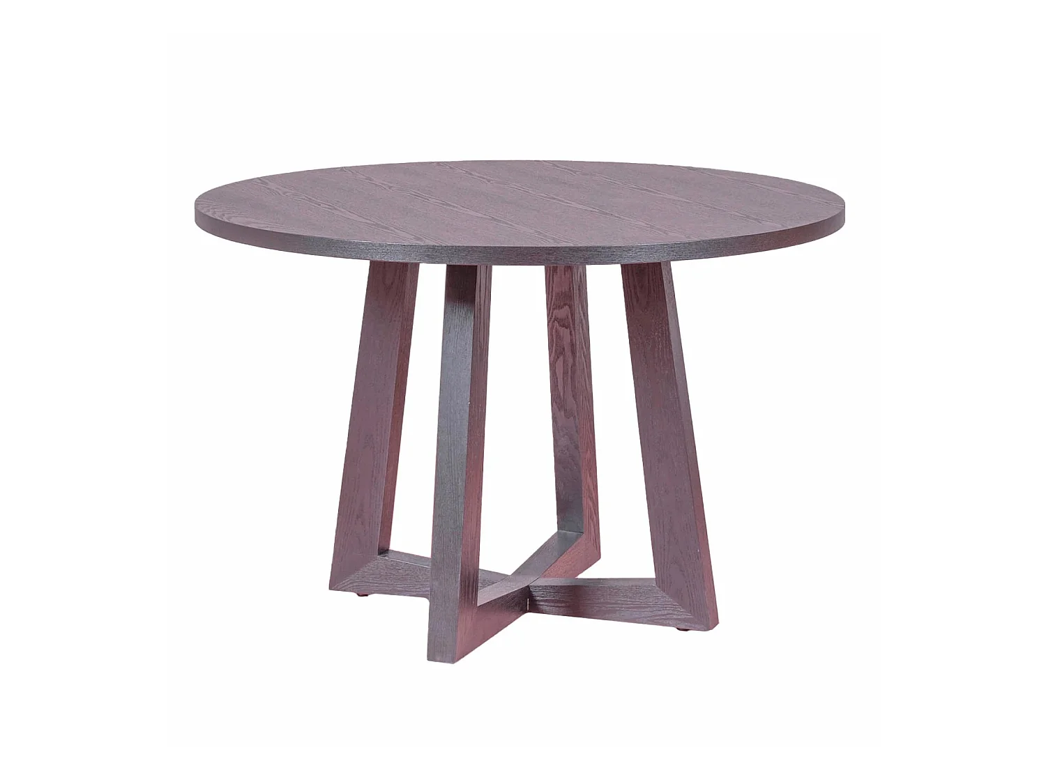 Ronde eettafel in naturel essen (115cm) - Soho - Zwart