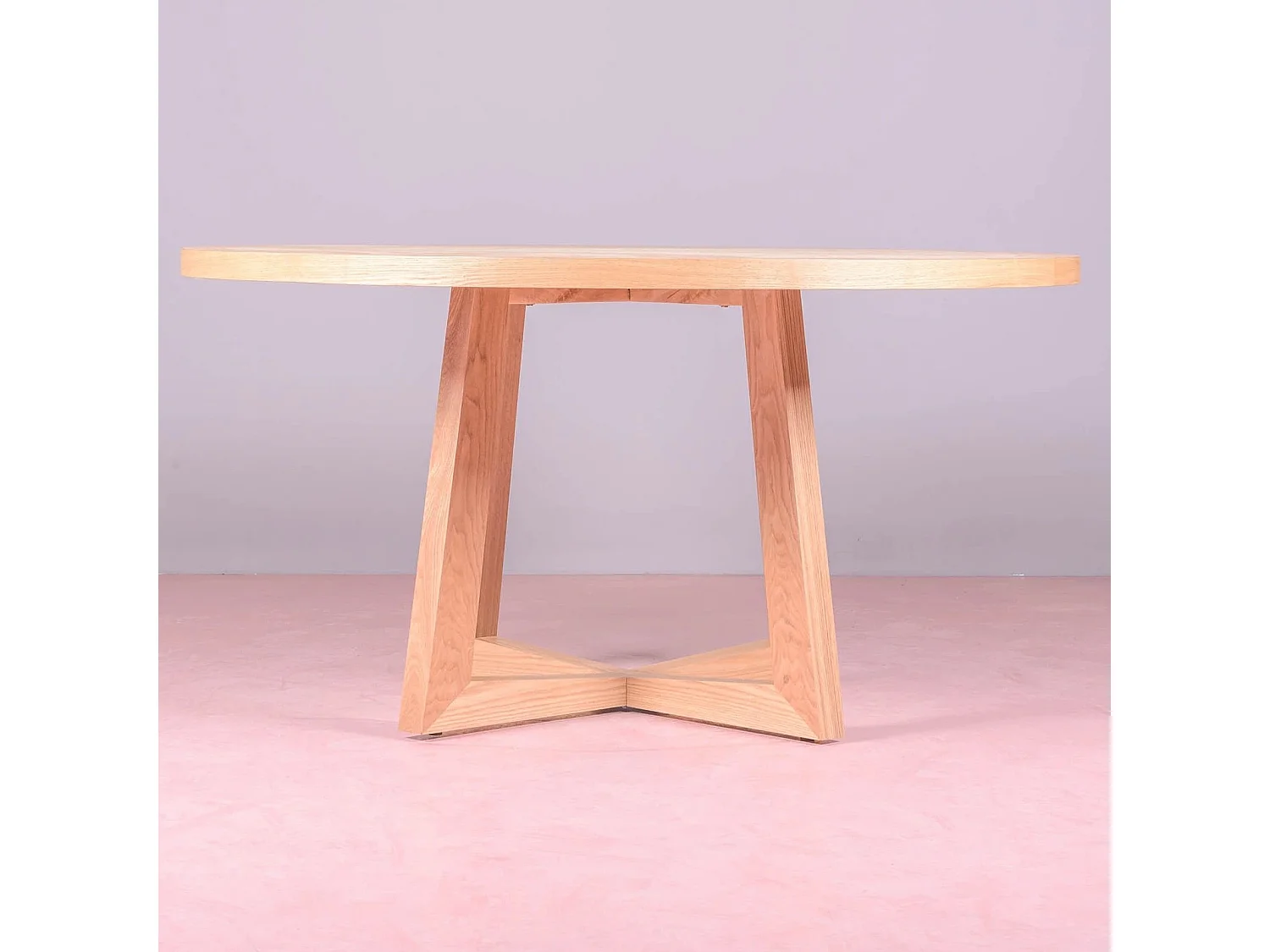 Mesa de comedor redonda en fresno natural (150cm) - Soho - Fresno Natural