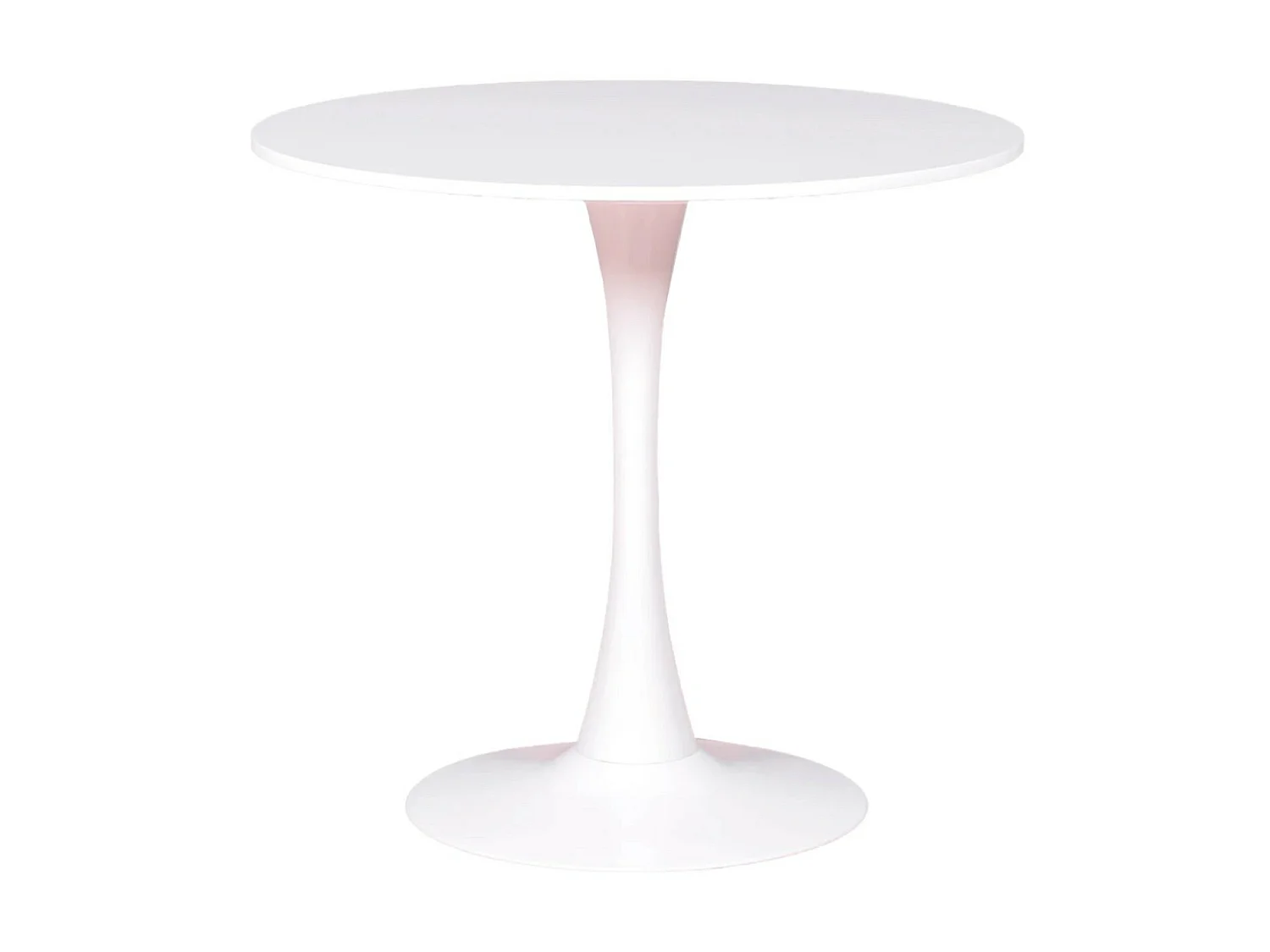 Table à manger ronde design (90cm) - Stratus - Blanc