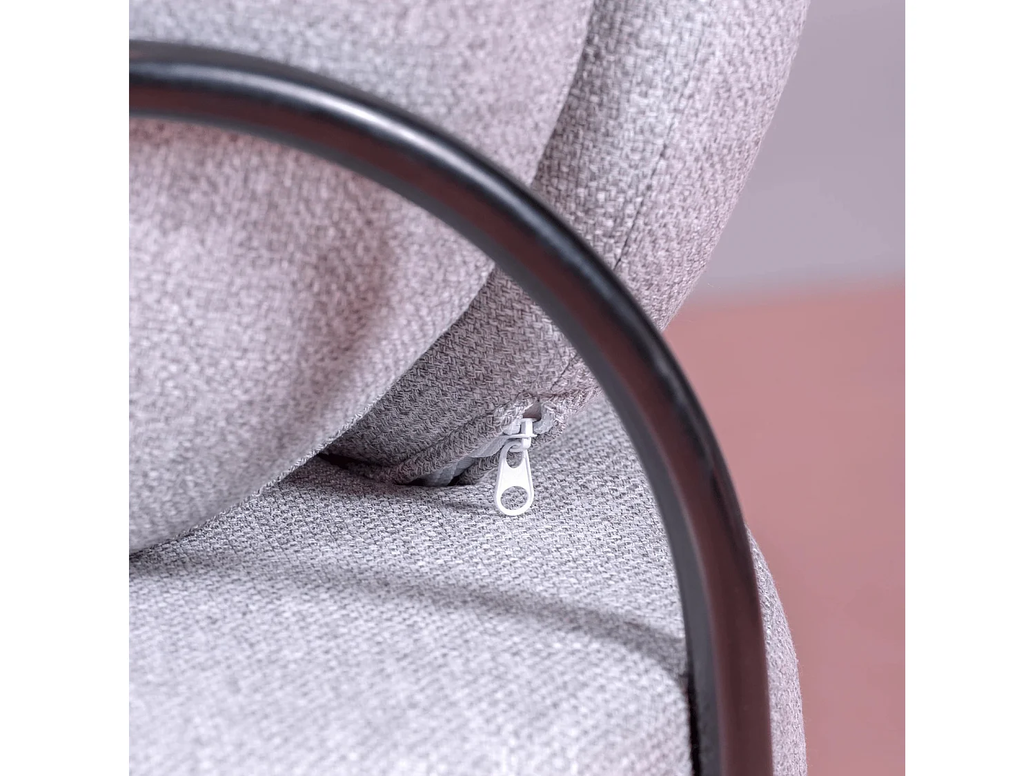 Canapé 1 place au design minimaliste avec accoudoirs - Clair - Gris