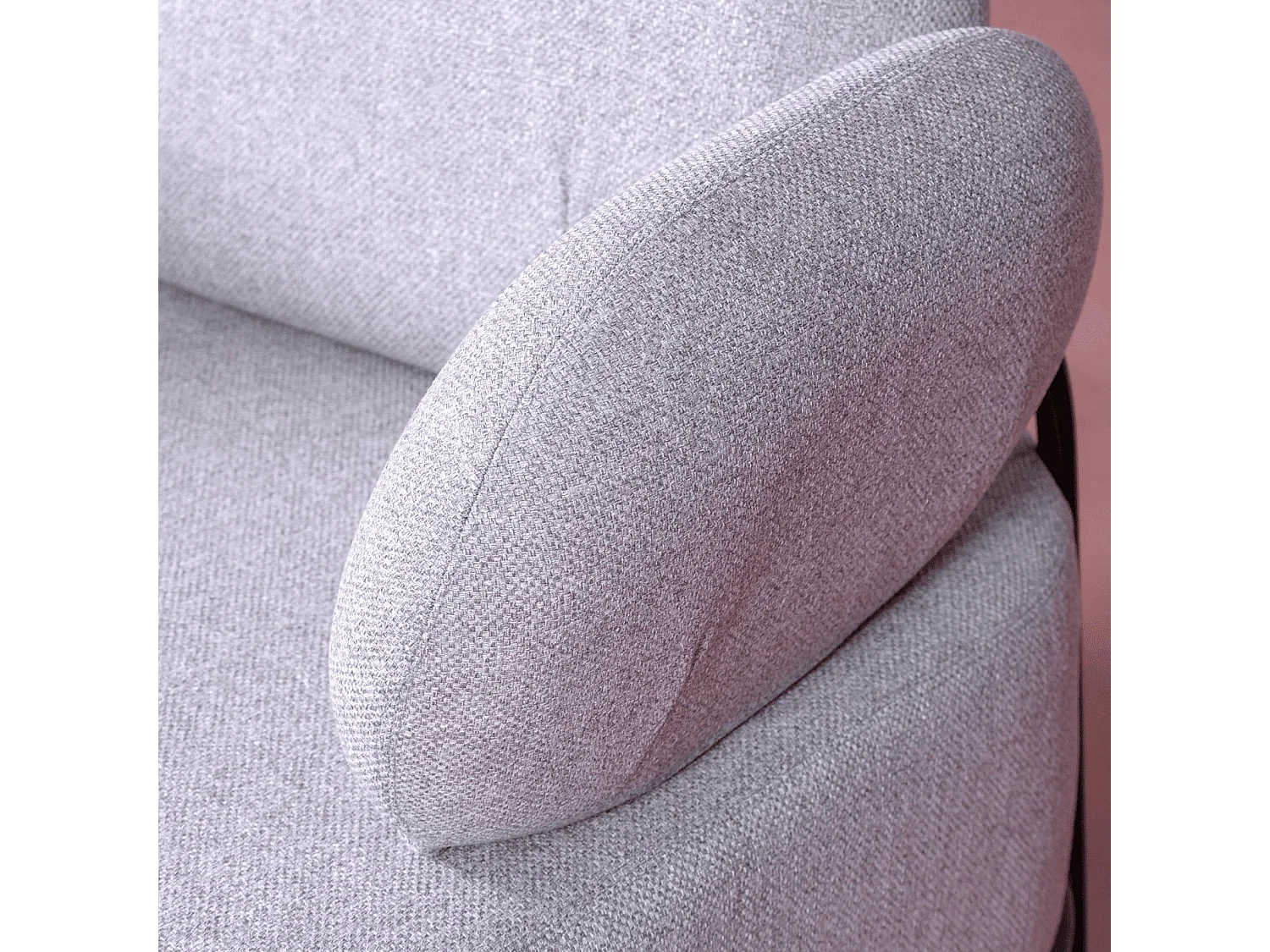 Sofá de 1 plaza de diseño minimalista con brazos - Clair - Gris