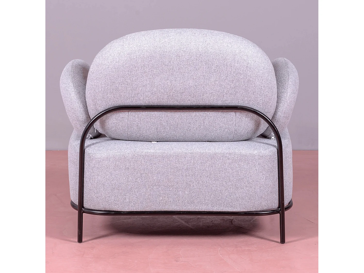 Sofá de 1 plaza de diseño minimalista con brazos - Clair - Gris